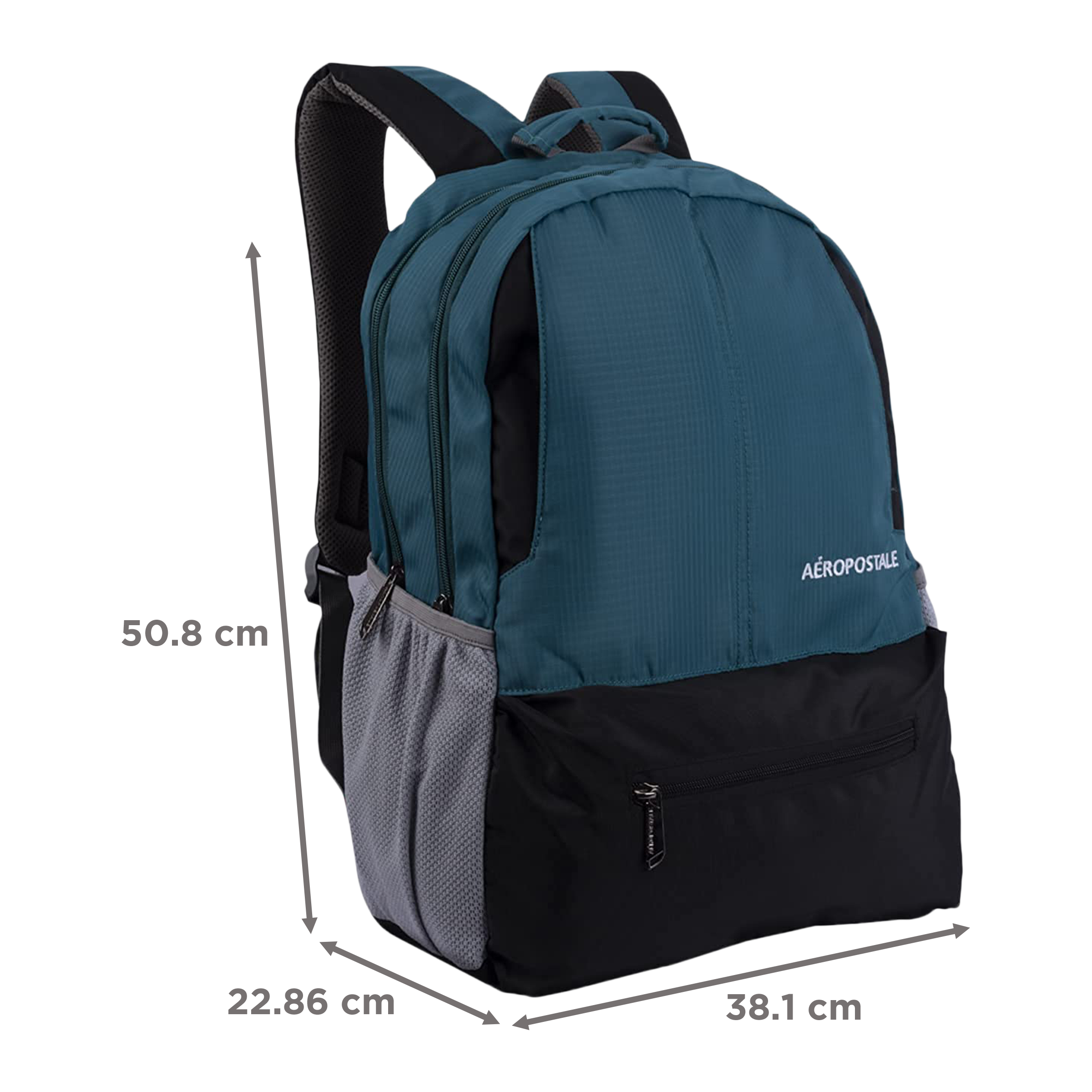 AEROPOSTALE Boundless 35 Litres Backpack (Waterproof, AERO-BP-1012-BLK/T, Teal Blue)_6