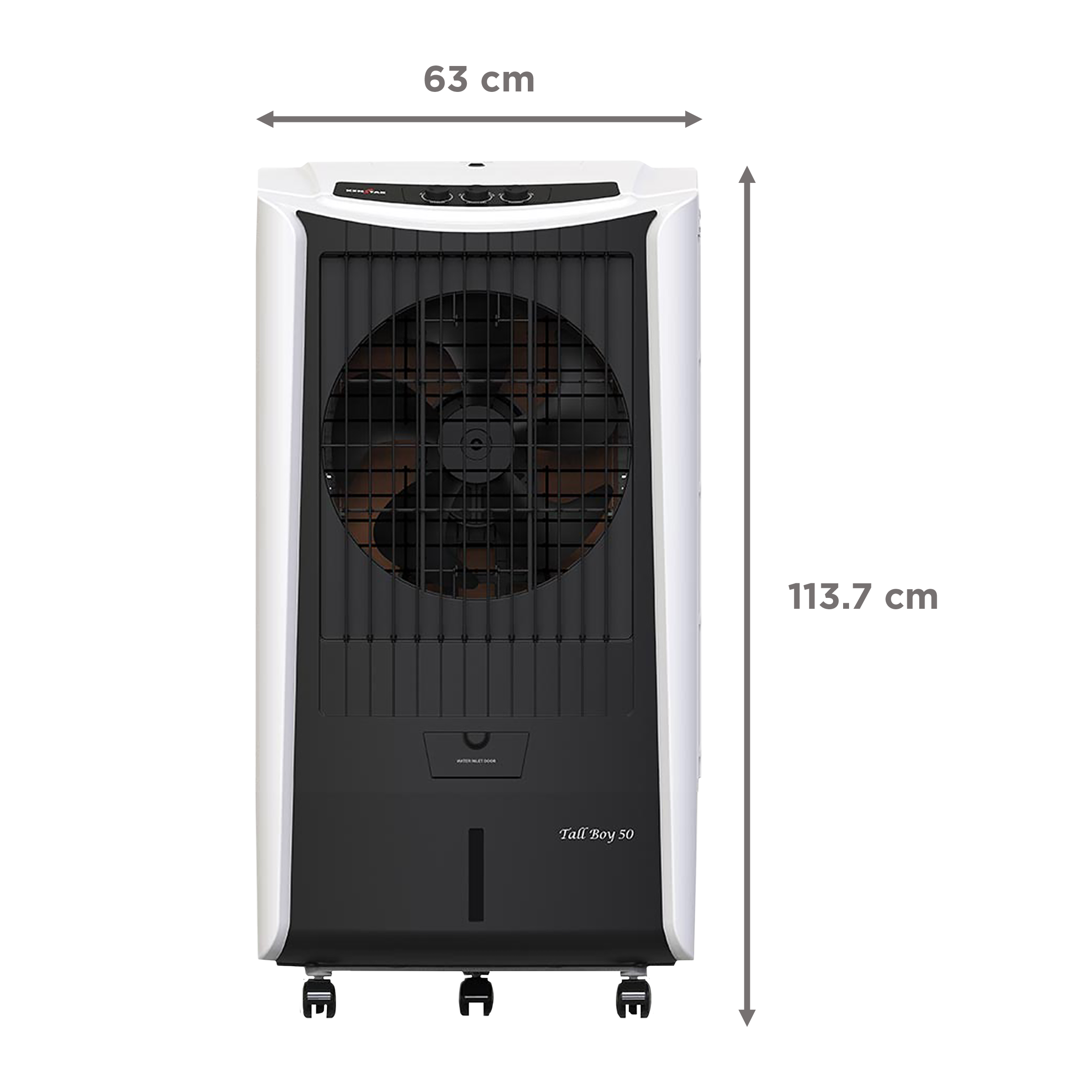 KENSTAR TALLBOY 50 Litres Desert Air Cooler (Honeycomb Cooling Pad, KCLTLBBK050FMH-ESV, Black and White)_9