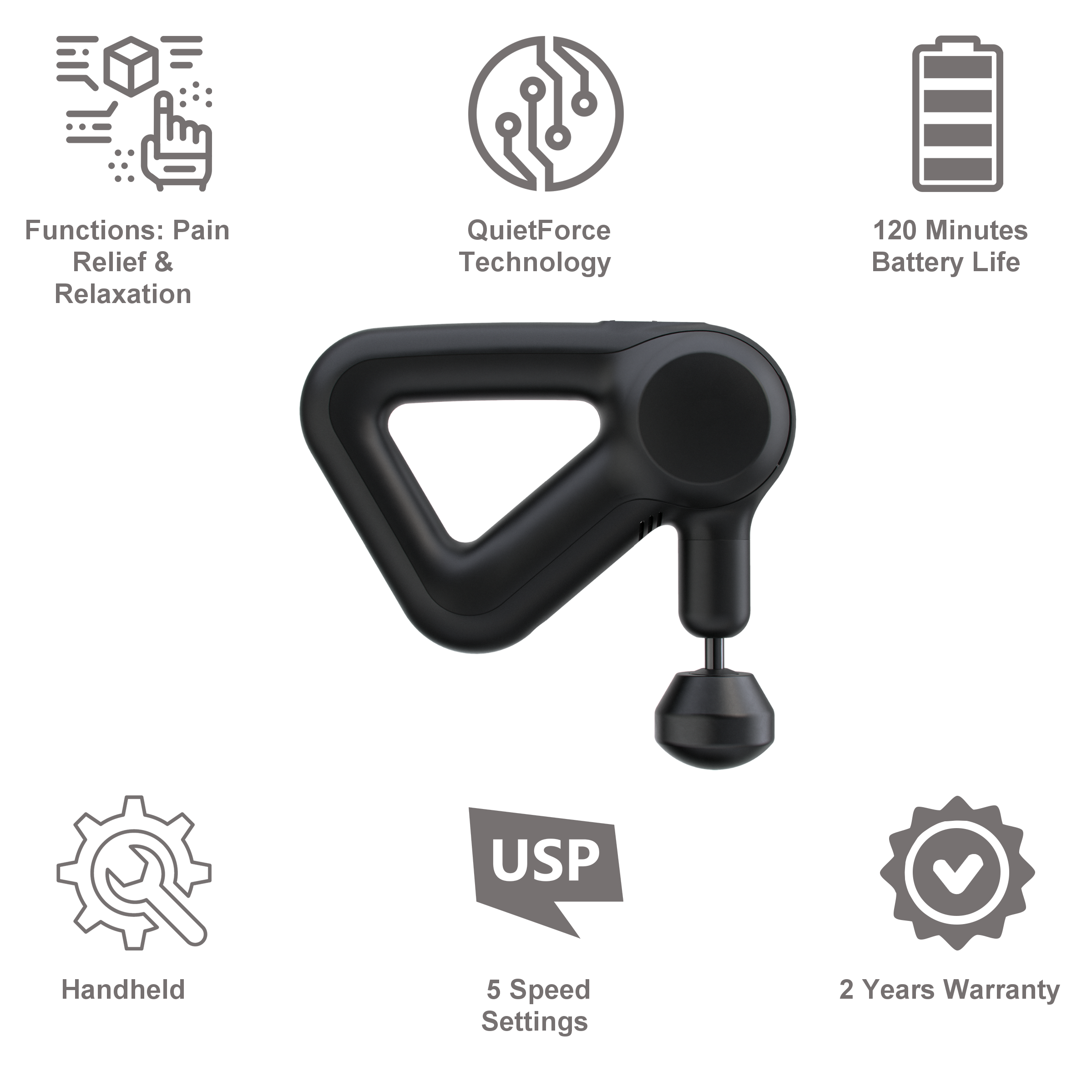 Therabody Theragun Prime Full Body Massager (QuietForce Technology, Smart App Integration, G4-PRIME-BLK, Black)_15