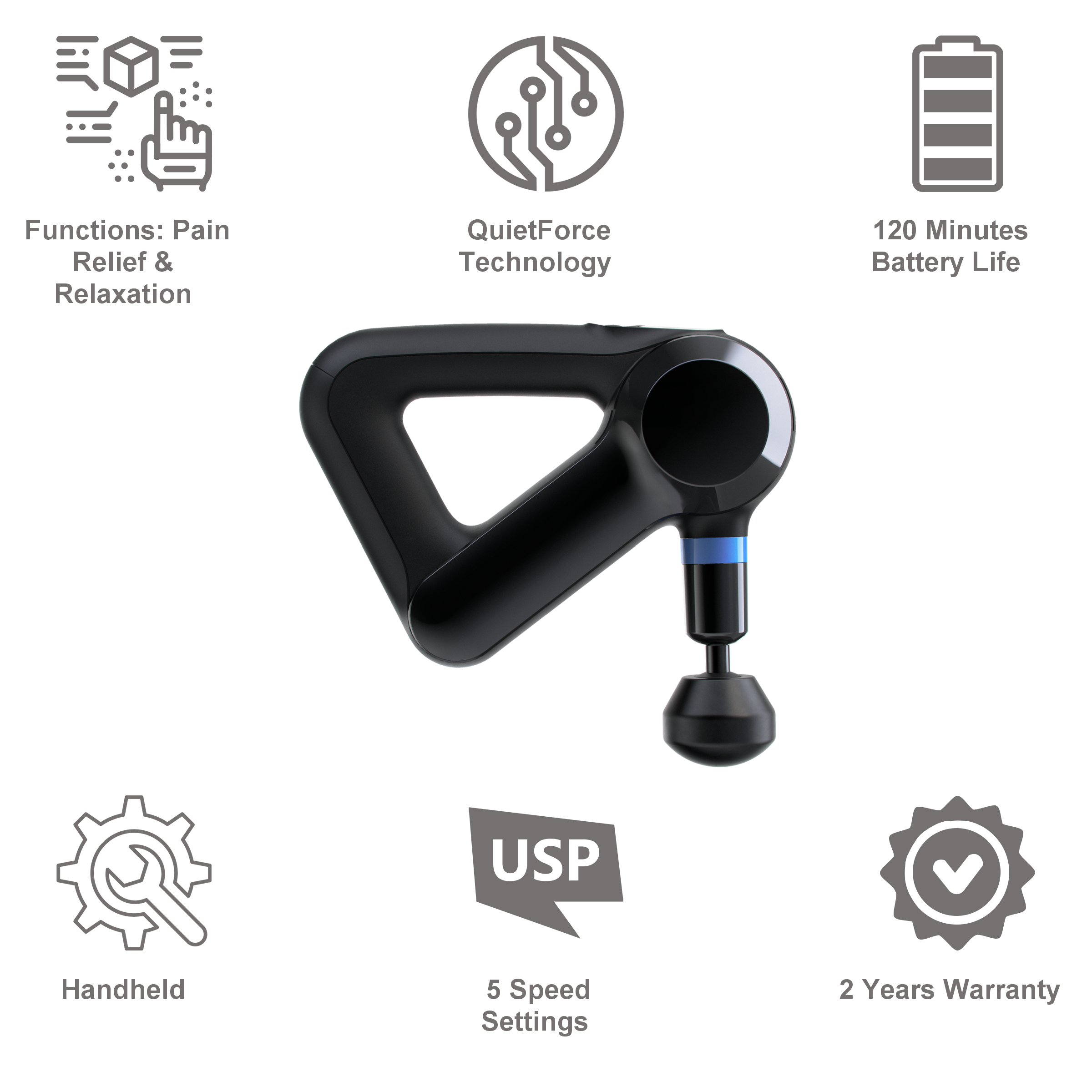 Therabody Theragun Elite Full Body Massager (QuietForce Technology, Smart App Integration, G4-ELITE-BLK, Black) Therabody Theragun Elite Full Body Massager (QuietForce Technology, Smart App Integration, G4-ELITE-BLK, Black)_15