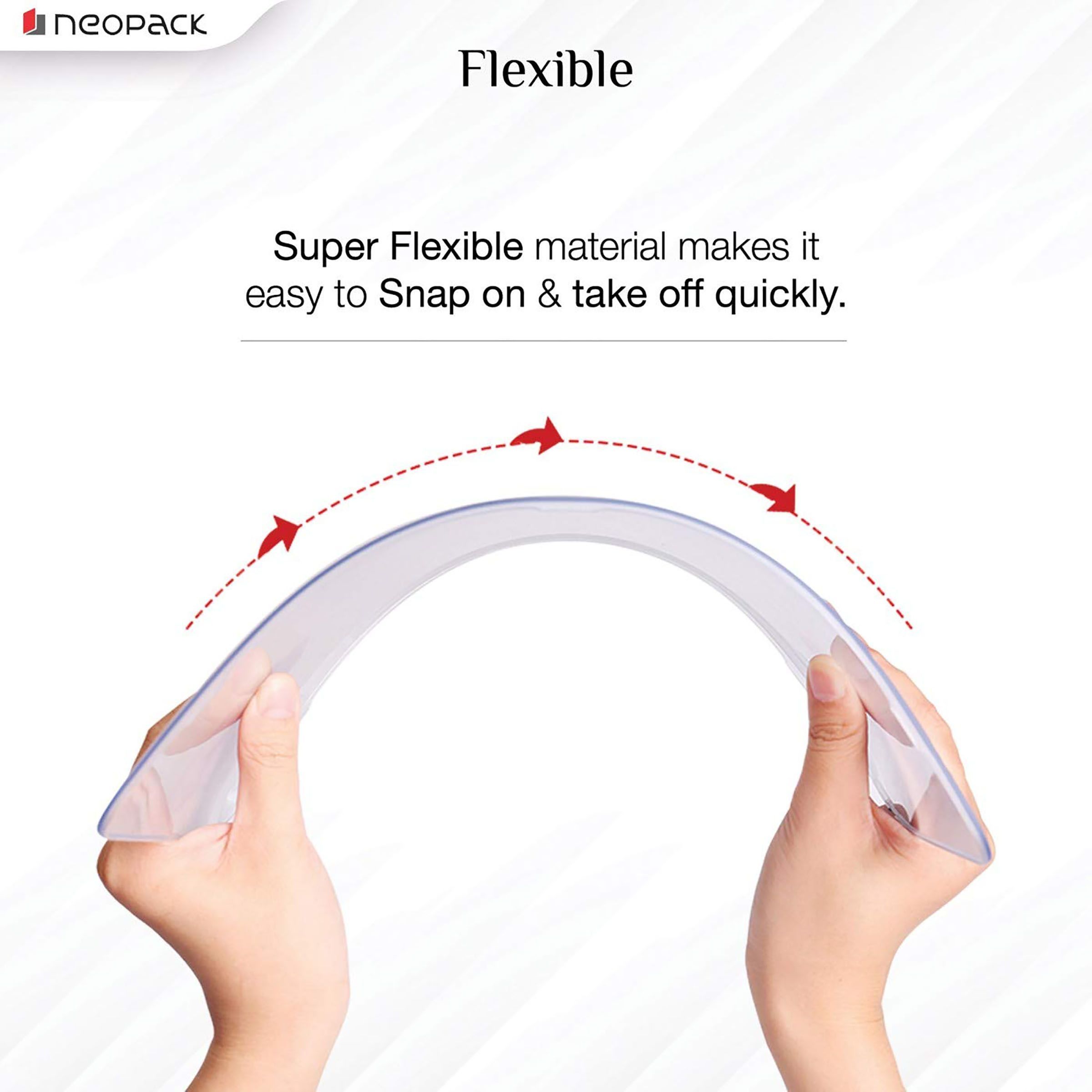 neopack iShield Hardshell Plastic Back Case For MacBook Air 13 Inch (Silicone Keyboard Guard, 14CLNMA13, Clear)_5