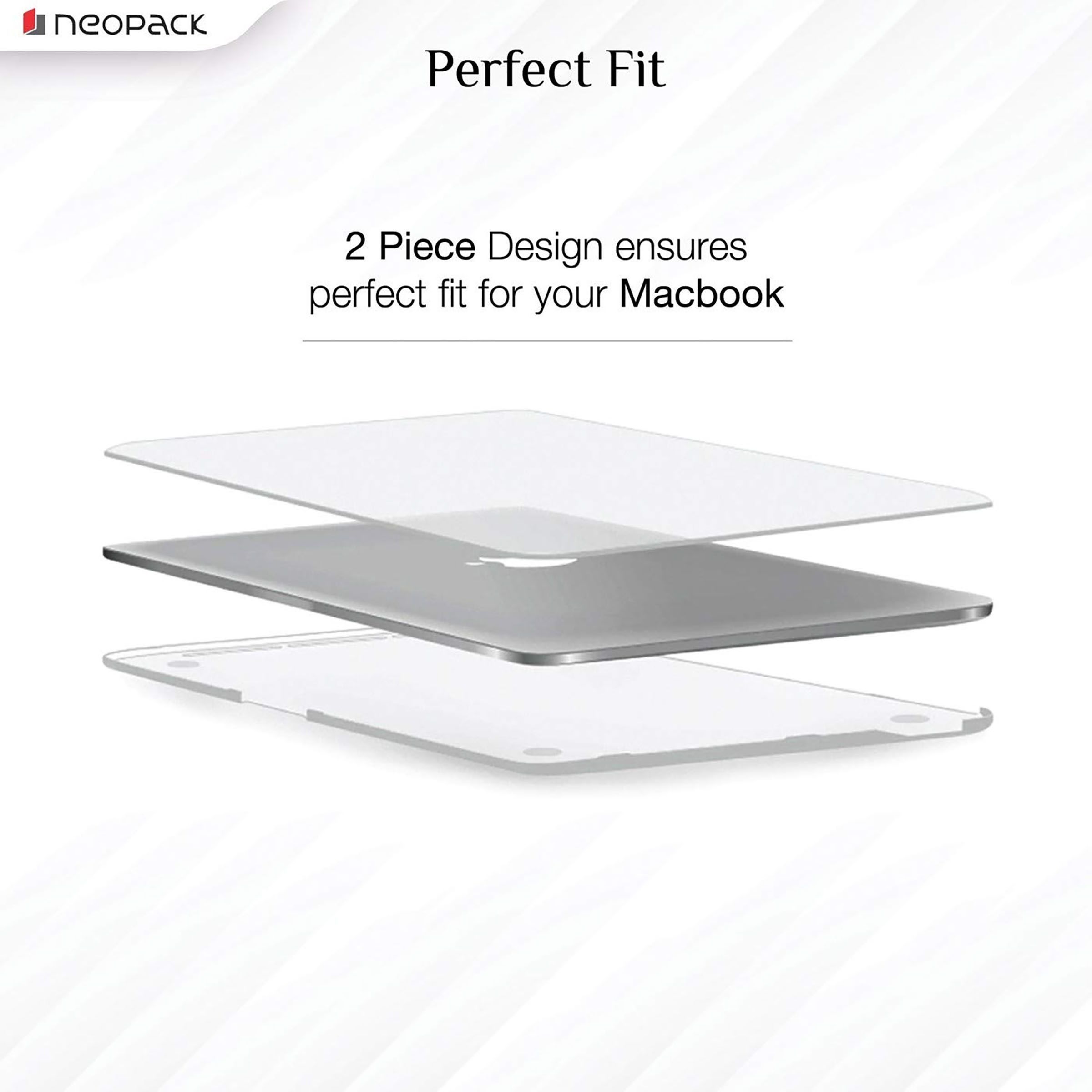 neopack iShield Hardshell Plastic Back Case For MacBook Pro 13 Inch (Silicone Keyboard Guard, 14CLNMP13, Clear)_4