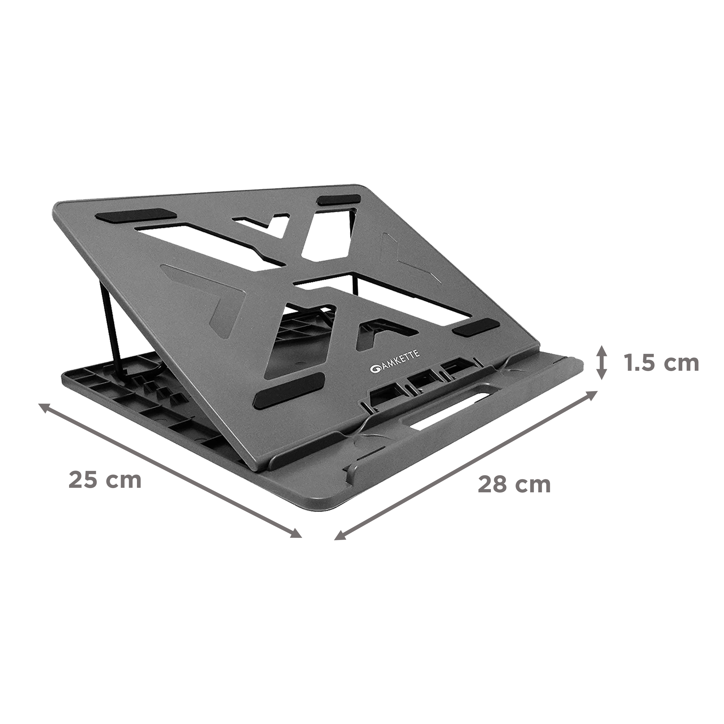 AMKETTE Ergo Laptop Stand for laptops up to 15.6 inches (7 Adjustment Levels, 650GR, Grey)_8