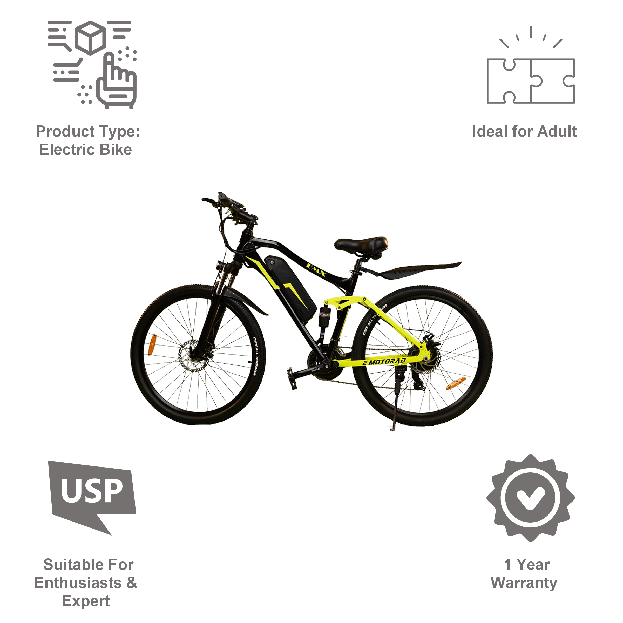 E MOTORAD EMX Electric Bike (25Kmph, M042, Multicolor)_11