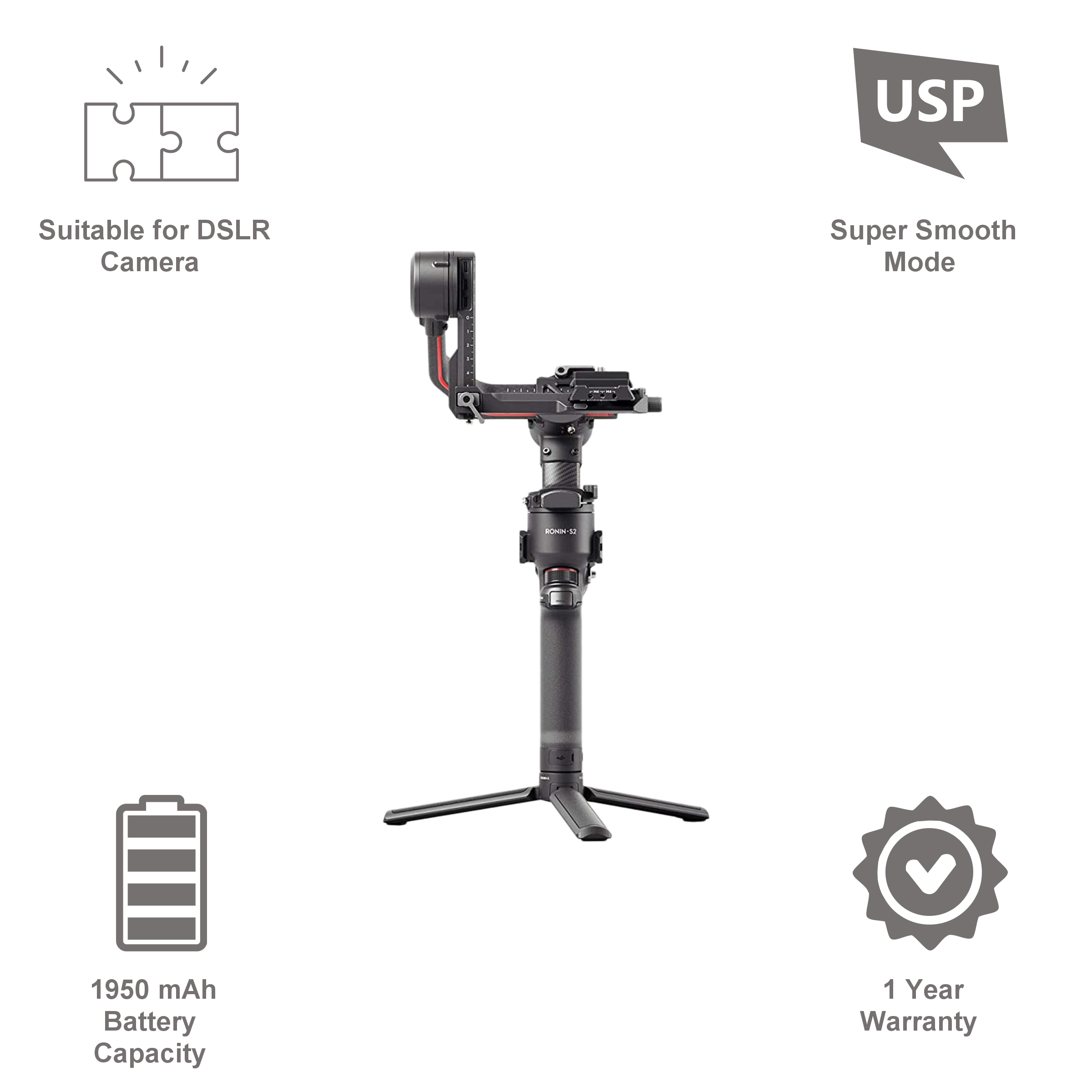 DJI RS2 Gimbal For Smartphone & Camera (Camera Stabilization, po2, Black)_9