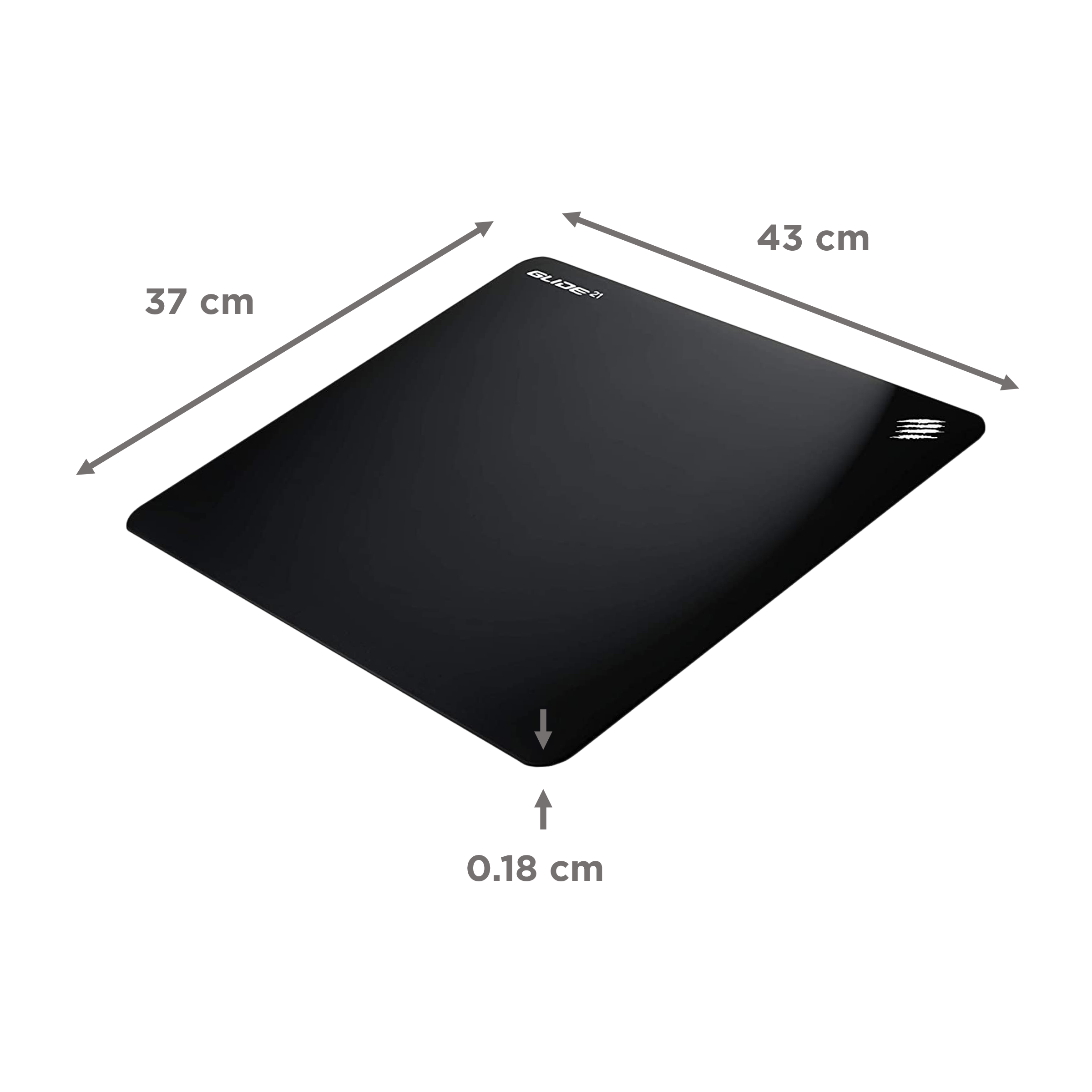 MAD CATZ The Authentic G.L.I.D.E. 21 Mouse Pad For Desktop and Laptop (Liquid Resistant, SGSSNS21BL000-0, Black)_4