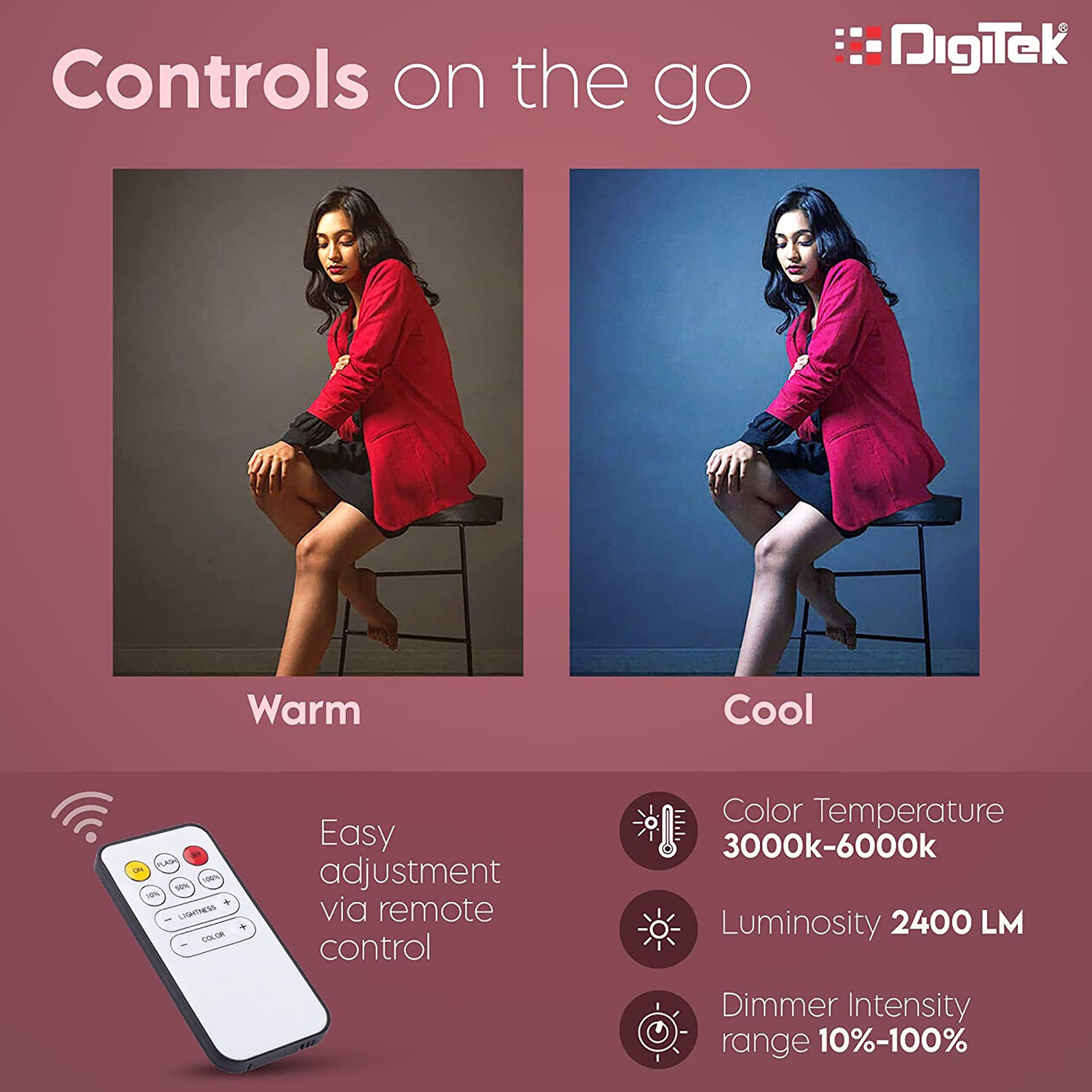 Digitek DSL-20W LED Light Wand with Remote for Photography, Videography & Live Streaming (Convenient Controls) Digitek DSL-20W LED Light Wand with Remote for Photography, Videography & Live Streaming (Convenient Controls)_5