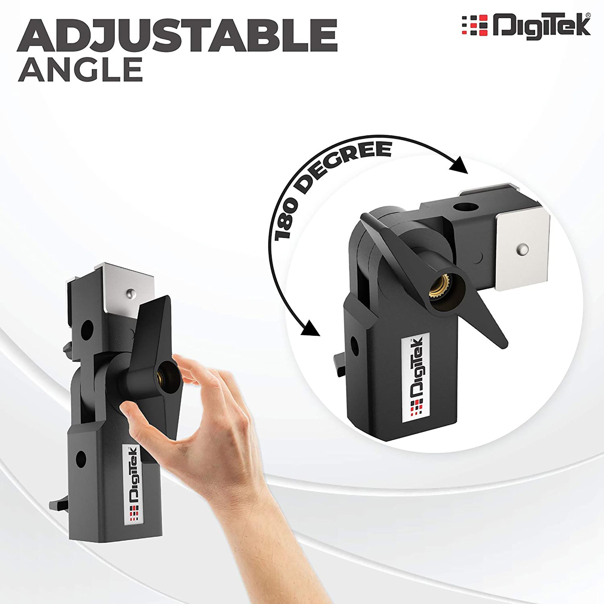 DigiTek DMUC-001 Umbrella Clamp (with Hotshoes Mount, Black)_5
