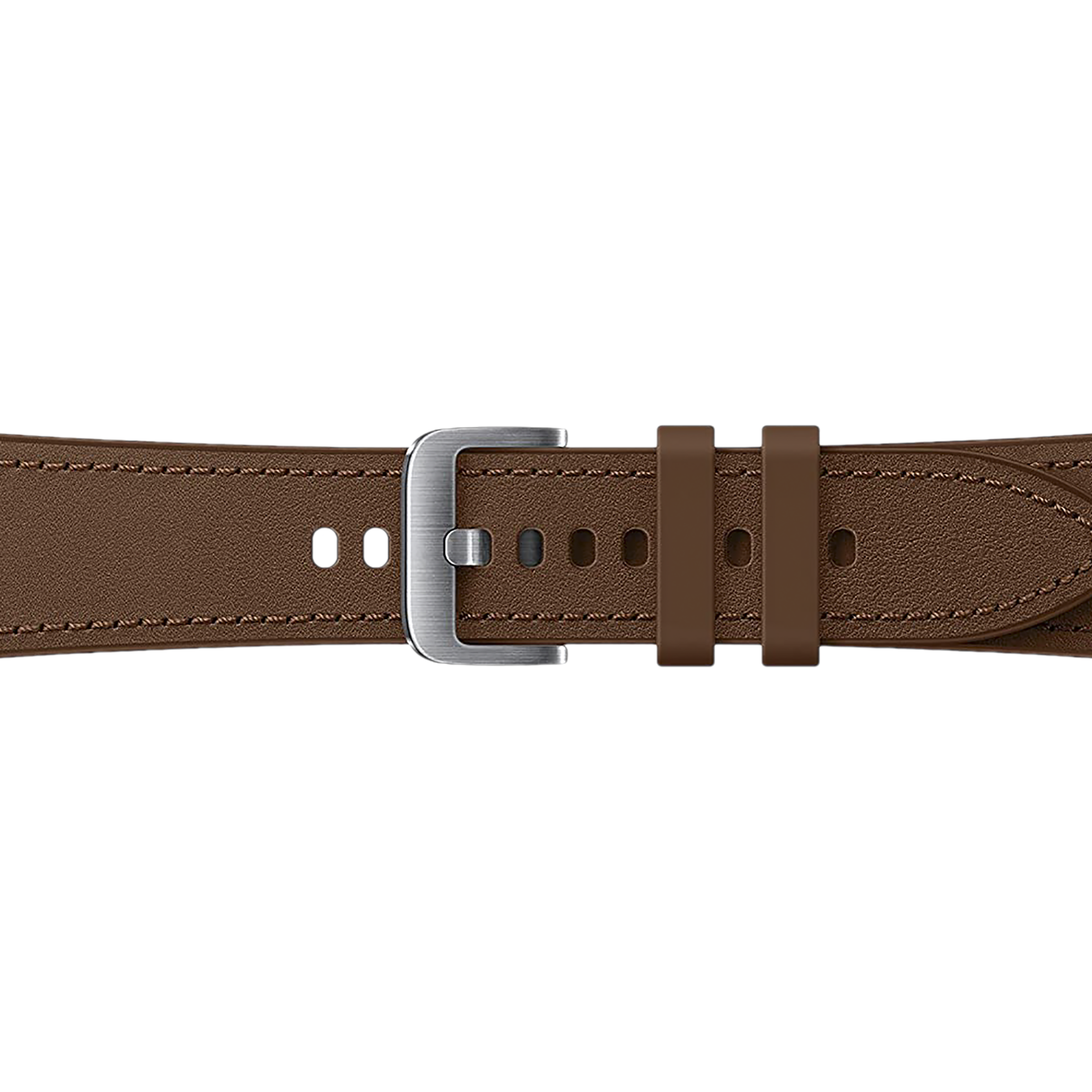 SAMSUNG Hybrid Fluoroelastomer & Leather Band for SAMSUNG Galaxy Watch4, Watch4 Classic, Watch5 & Watch5 Pro (20mm, M / L) (Sweat Resistant, Camel)_4