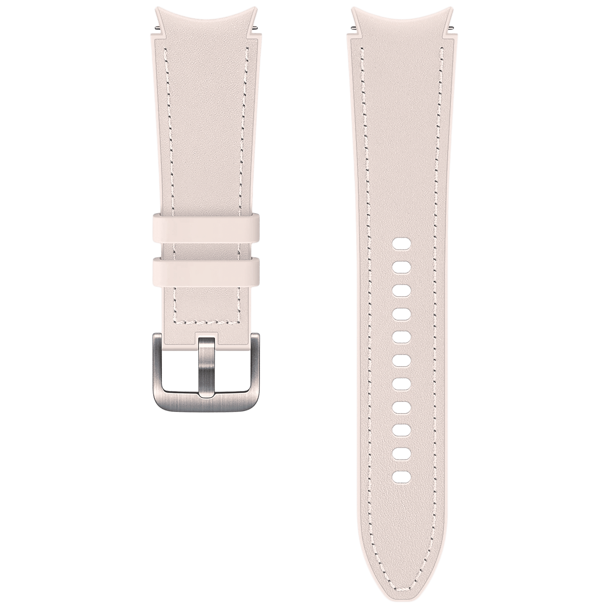 SAMSUNG Hybrid Fluoroelastomer & Leather Band for SAMSUNG Galaxy Watch4, Watch4 Classic, Watch5 & Watch5 Pro (20mm, M / L) (Sweat Resistant, Pink)_1