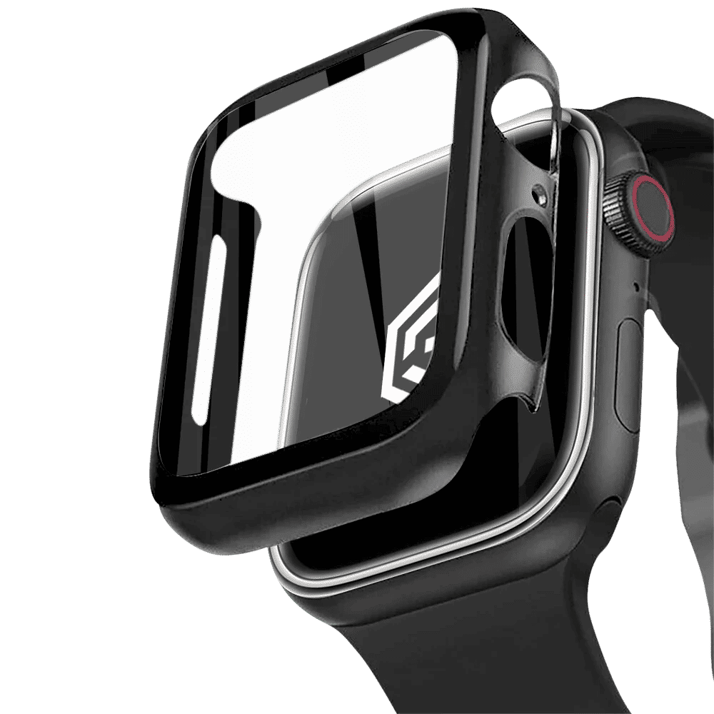 GRIPP Defence Polycarbonate Bumper Case for Apple Watch Series 4, 5, 6, 7, 8, 9 & SE (40mm | 41mm) (Built-in Tempered Glass, Black)_4