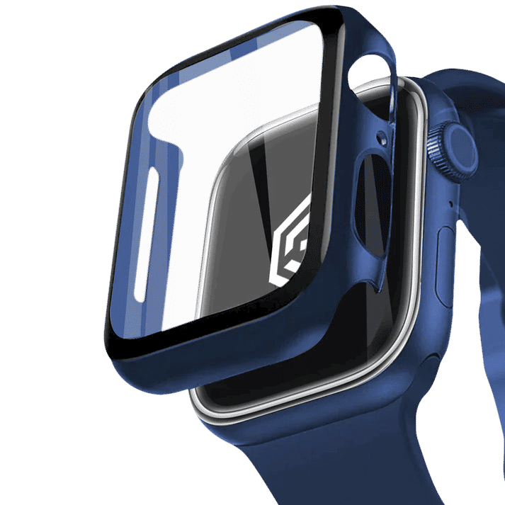 GRIPP Defence Polycarbonate Bumper Case for Apple Watch Series 4, 5, 6, 7, 8, 9 & SE (40mm | 41mm) (Built-in Tempered Glass, Blue)_4