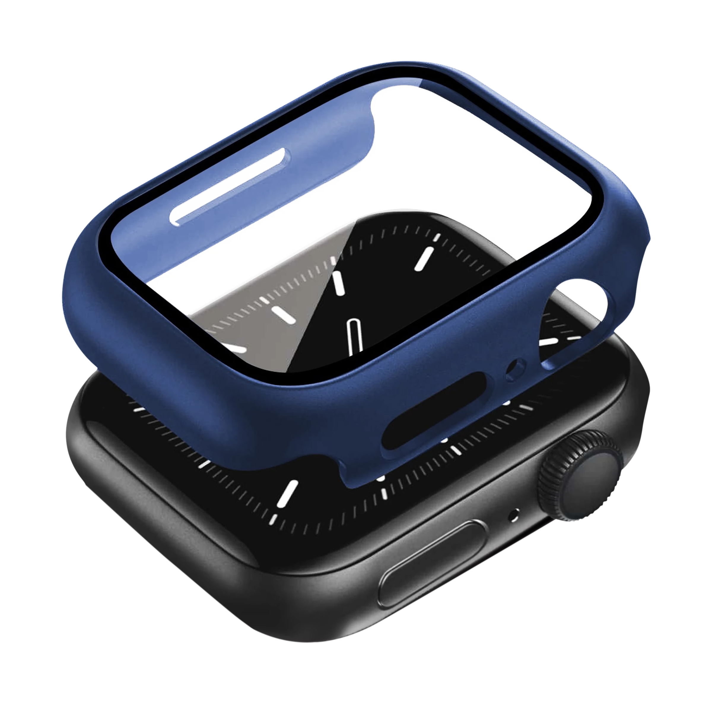 Gripp Defence Polycarbonate Bumper Case for Apple Watch Series 7, 6, 5, 4, 3, 2, 1 & SE (45mm) (Built-in Tempered Glass, Blue)_1