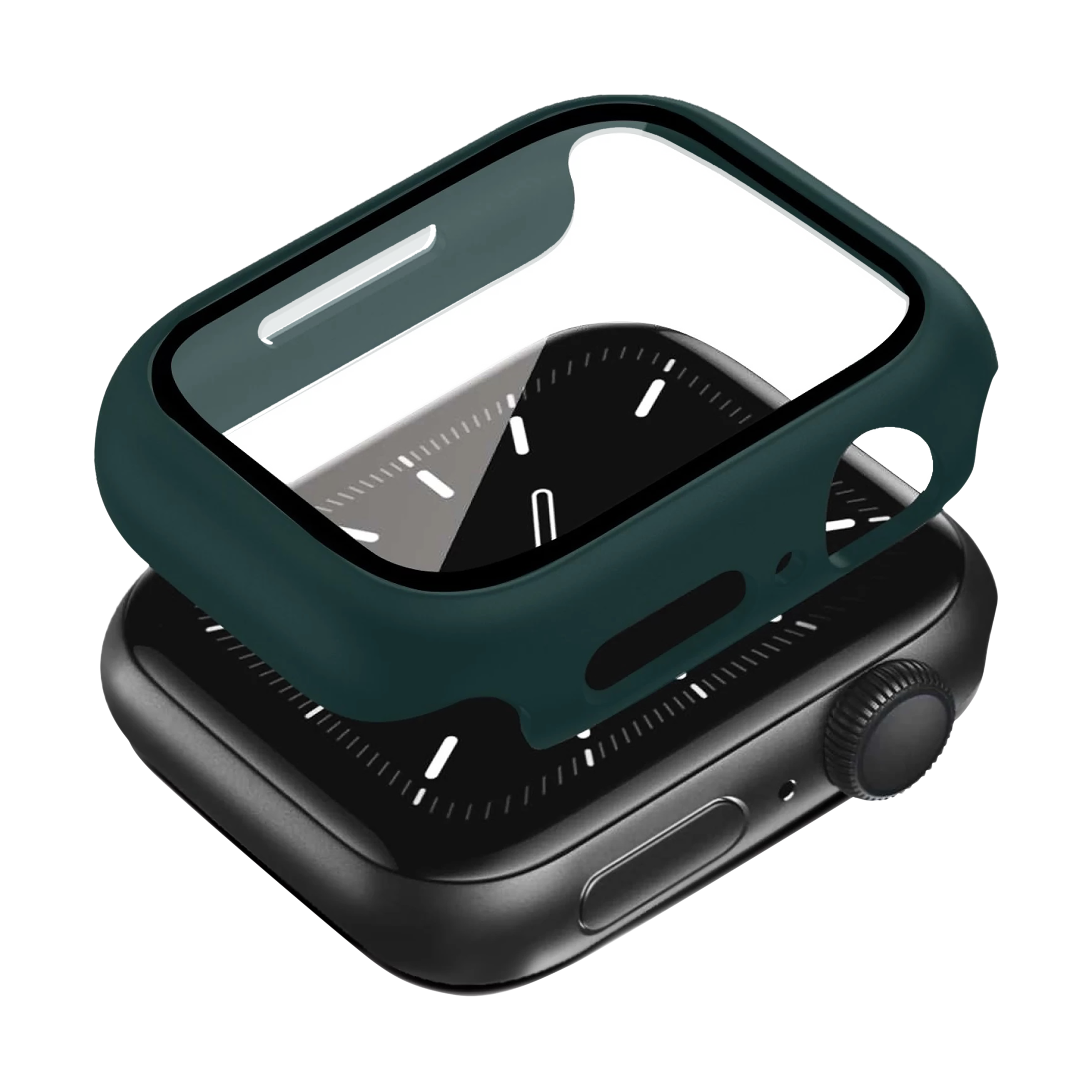 Gripp Defence Polycarbonate Bumper Case for Apple Watch Series 7, 6, 5, 4, 3, 2, 1 & SE (45mm) (Built-in Tempered Glass, Green)_1