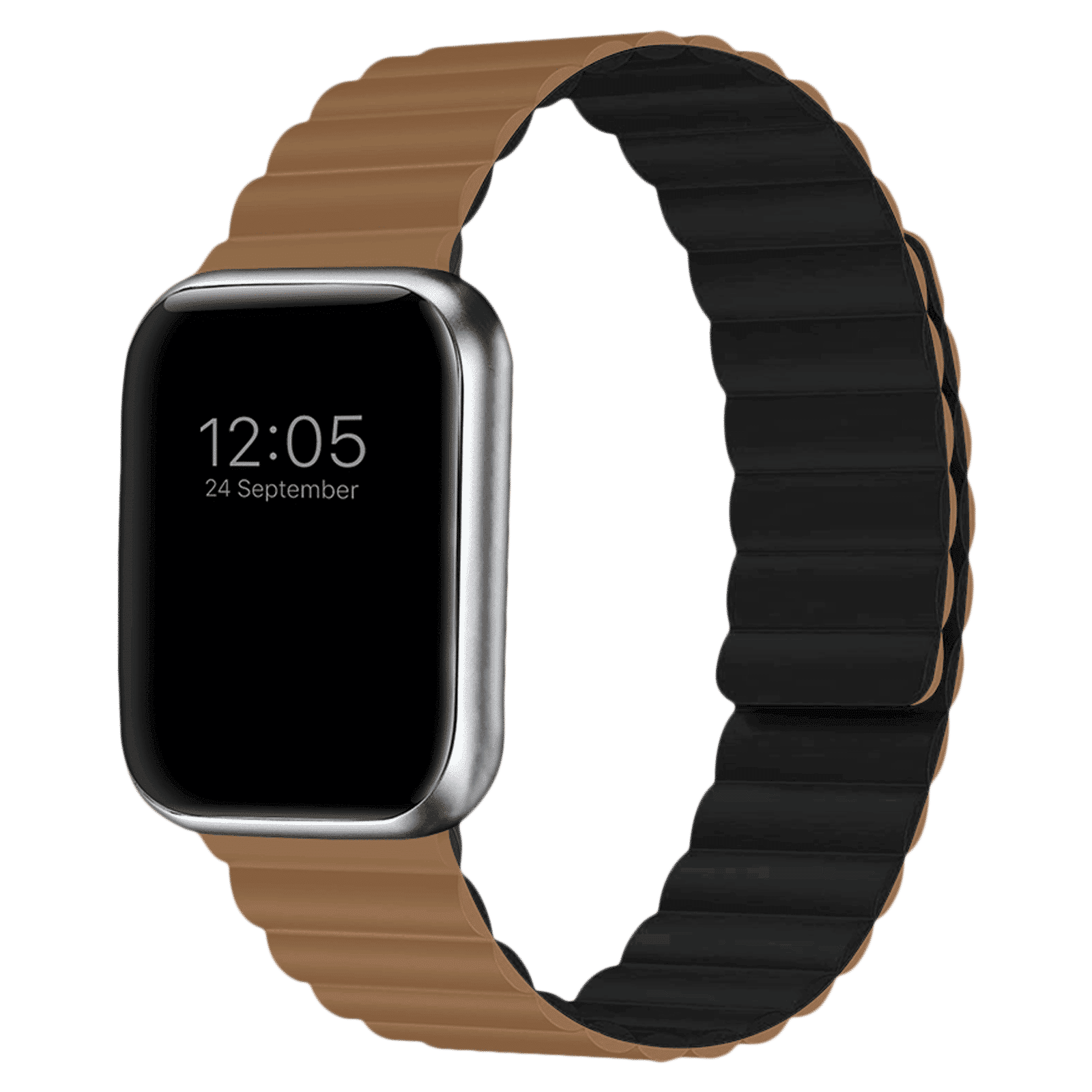 Gripp Reverser Silicone & Nylon Magnetic Strap for Apple Watch Series 3, 4, 5, 6 & 7 (40mm, 41mm) (Perfect Fit, Camel Black) Gripp Reverser Silicone & Nylon Magnetic Strap for Apple Watch Series 3, 4, 5, 6 & 7 (40mm, 41mm) (Perfect Fit, Camel Black)_11