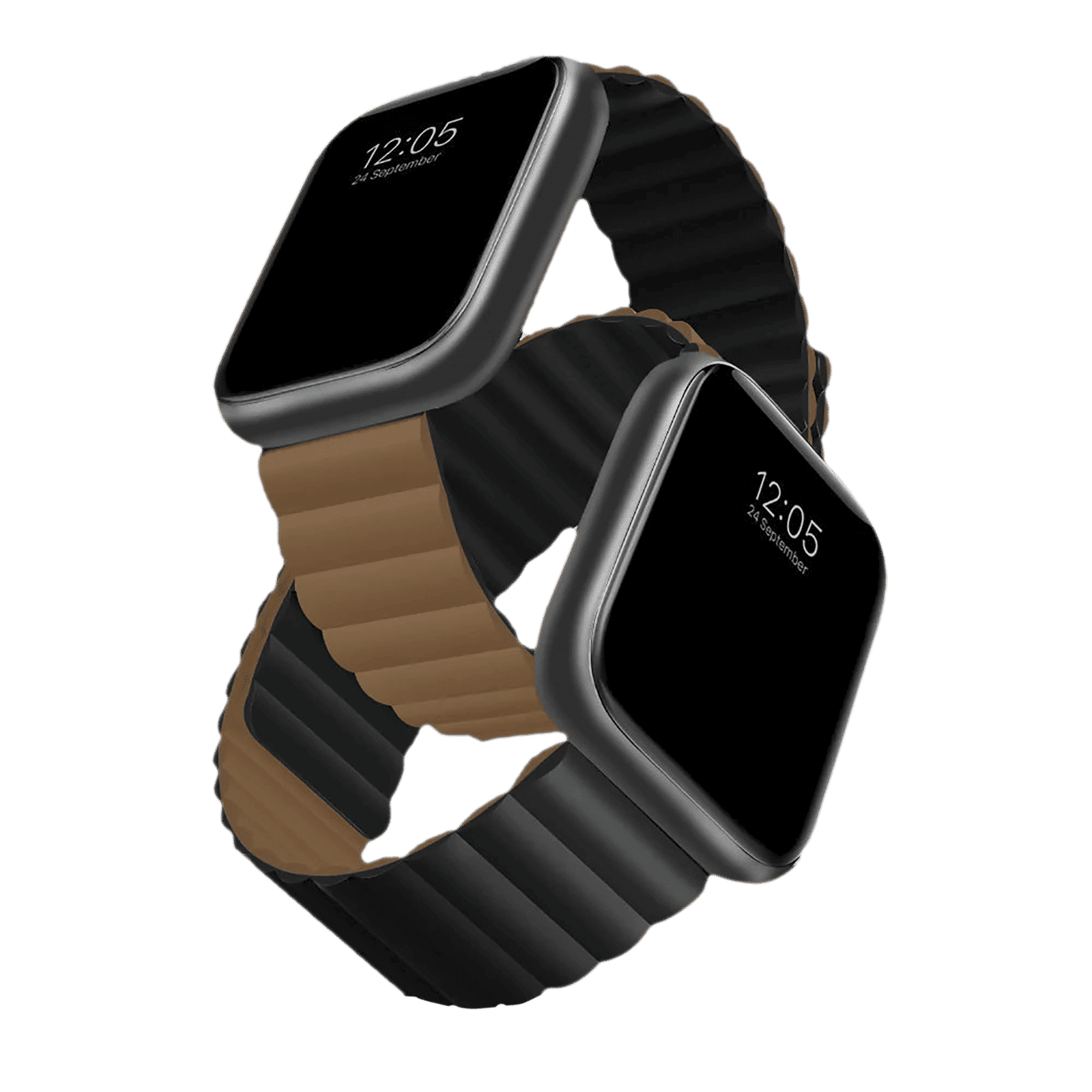 Gripp Reverser Silicone & Nylon Magnetic Strap for Apple Watch Series 3, 4, 5, 6 & 7 (40mm, 41mm) (Perfect Fit, Camel Black) Gripp Reverser Silicone & Nylon Magnetic Strap for Apple Watch Series 3, 4, 5, 6 & 7 (40mm, 41mm) (Perfect Fit, Camel Black)_4