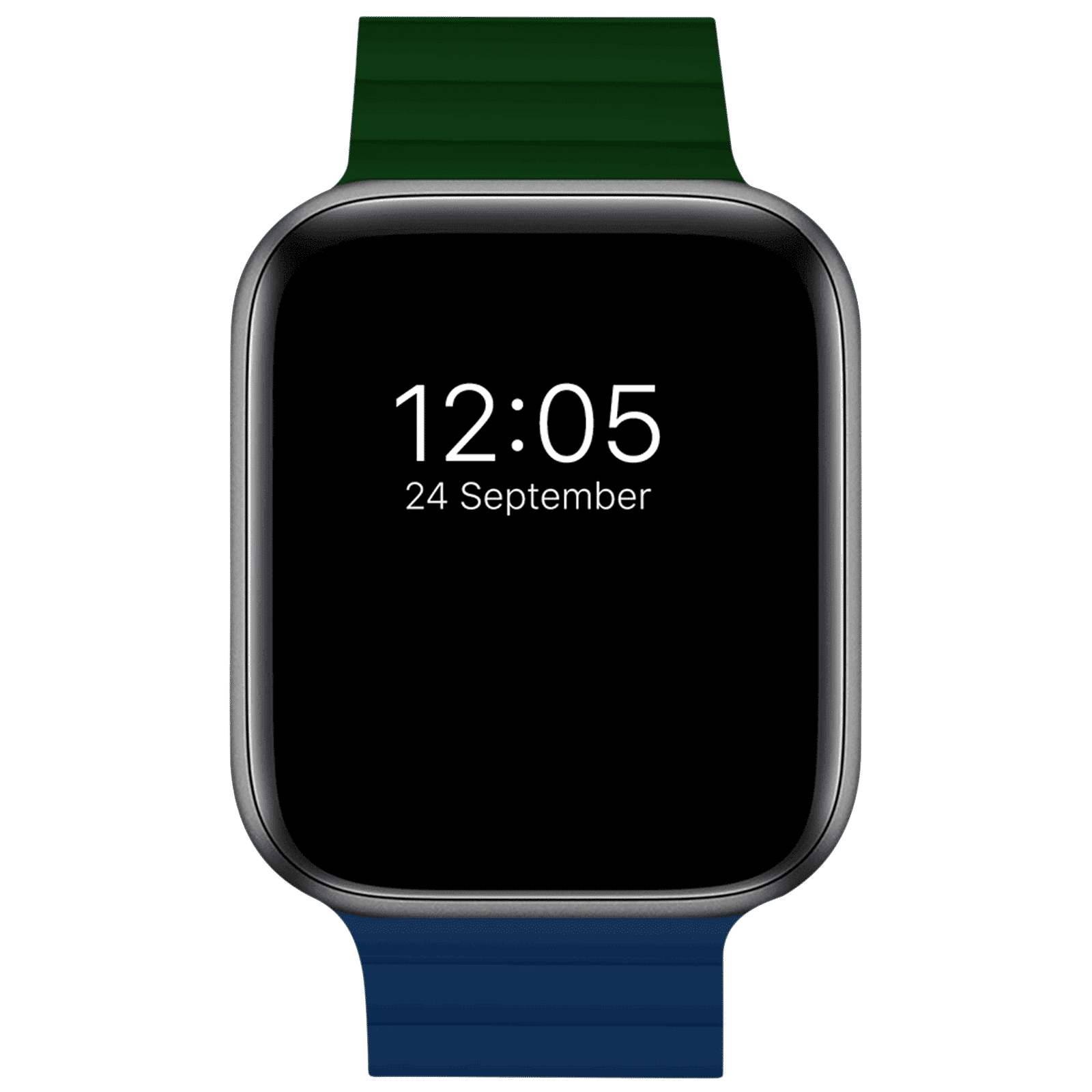 GRIPP Reverser Silicone Magnetic Strap for Apple Watch Series SE, 1, 2, 3, 4, 5, 6, 7, 8, 9 & 10 (40mm / 41mm / 42mm) (Perfect Fit, Green & Blue)_10