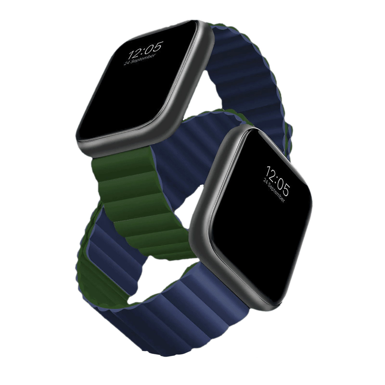 GRIPP Reverser Silicone Magnetic Strap for Apple Watch Series SE, 1, 2, 3, 4, 5, 6, 7, 8, 9 & 10 (40mm / 41mm / 42mm) (Perfect Fit, Green & Blue)_5