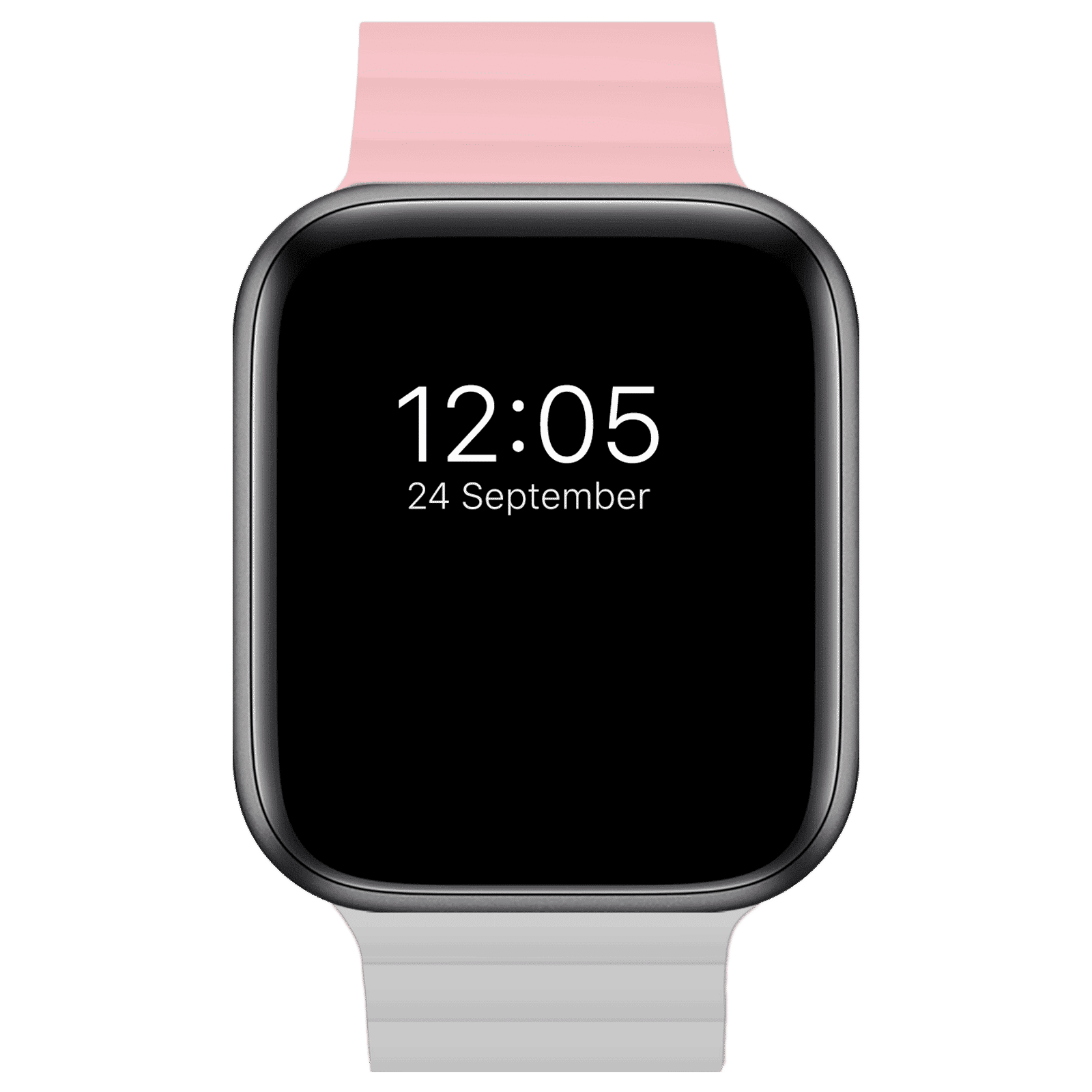 Gripp Reverser Silicone & Nylon Magnetic Strap for Apple Watch Series 3, 4, 5, 6 & 7 (40mm, 41mm) (Perfect Fit, Pink/White)_10