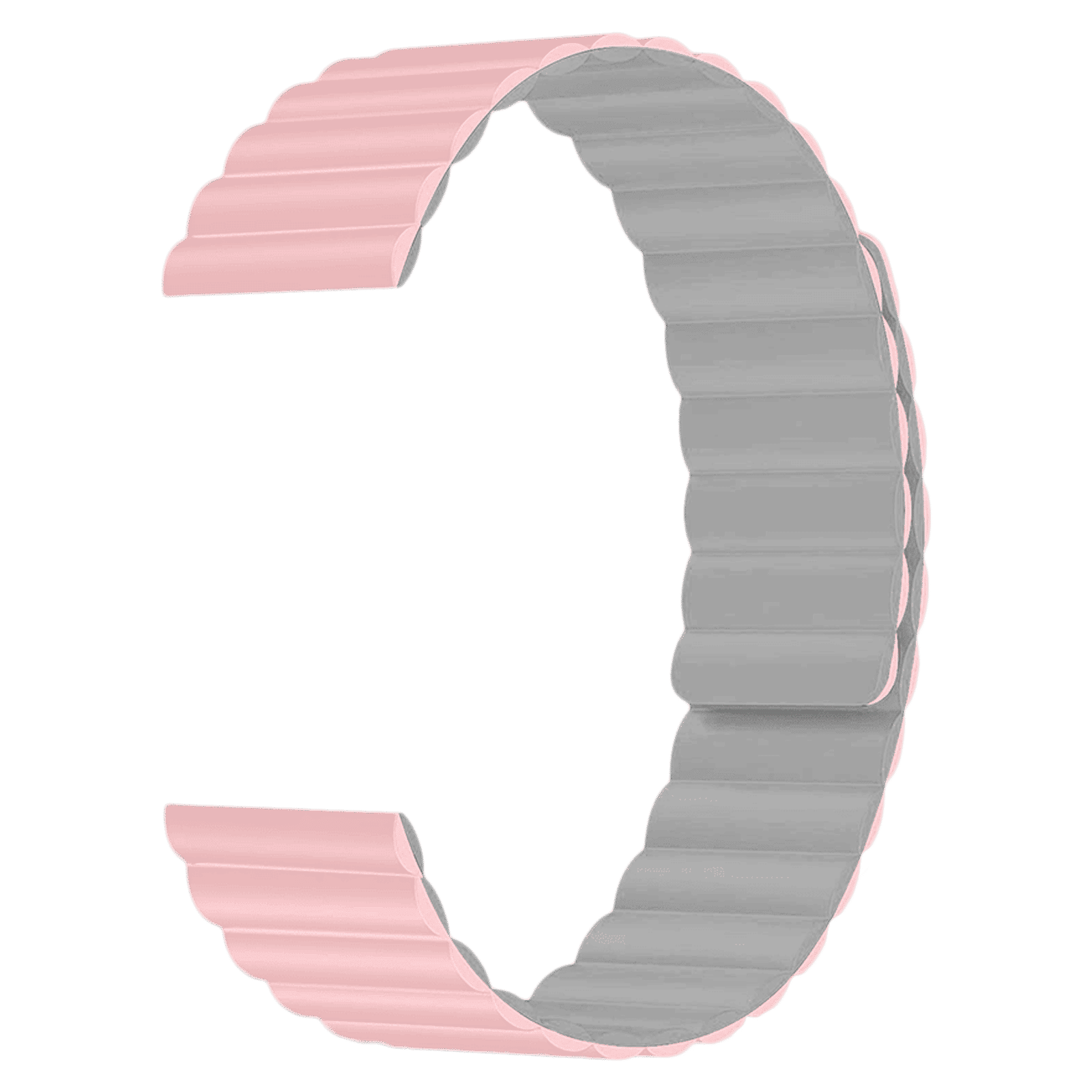 Gripp Reverser Silicone & Nylon Magnetic Strap for Apple Watch Series 3, 4, 5, 6 & 7 (40mm, 41mm) (Perfect Fit, Pink/White)_3