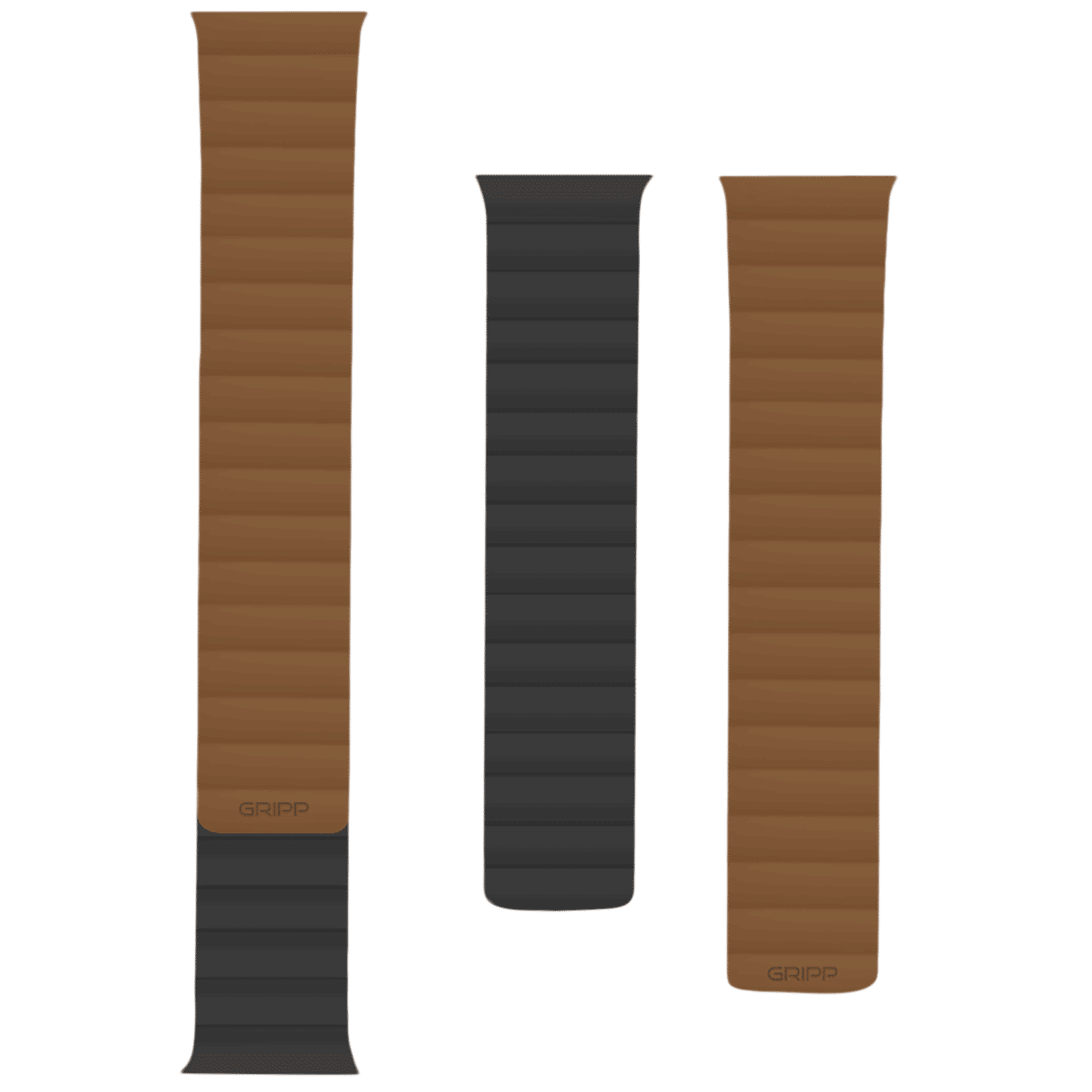 GRIPP Reverser Silicone Magnetic Strap for Apple Watch Ultra 2, Ultra, Watch Series SE, 4, 5, 6, 7, 8, 9 & 10 (44mm / 45mm / 46mm / 49mm) (Perfect Fit, Camel Black)_1