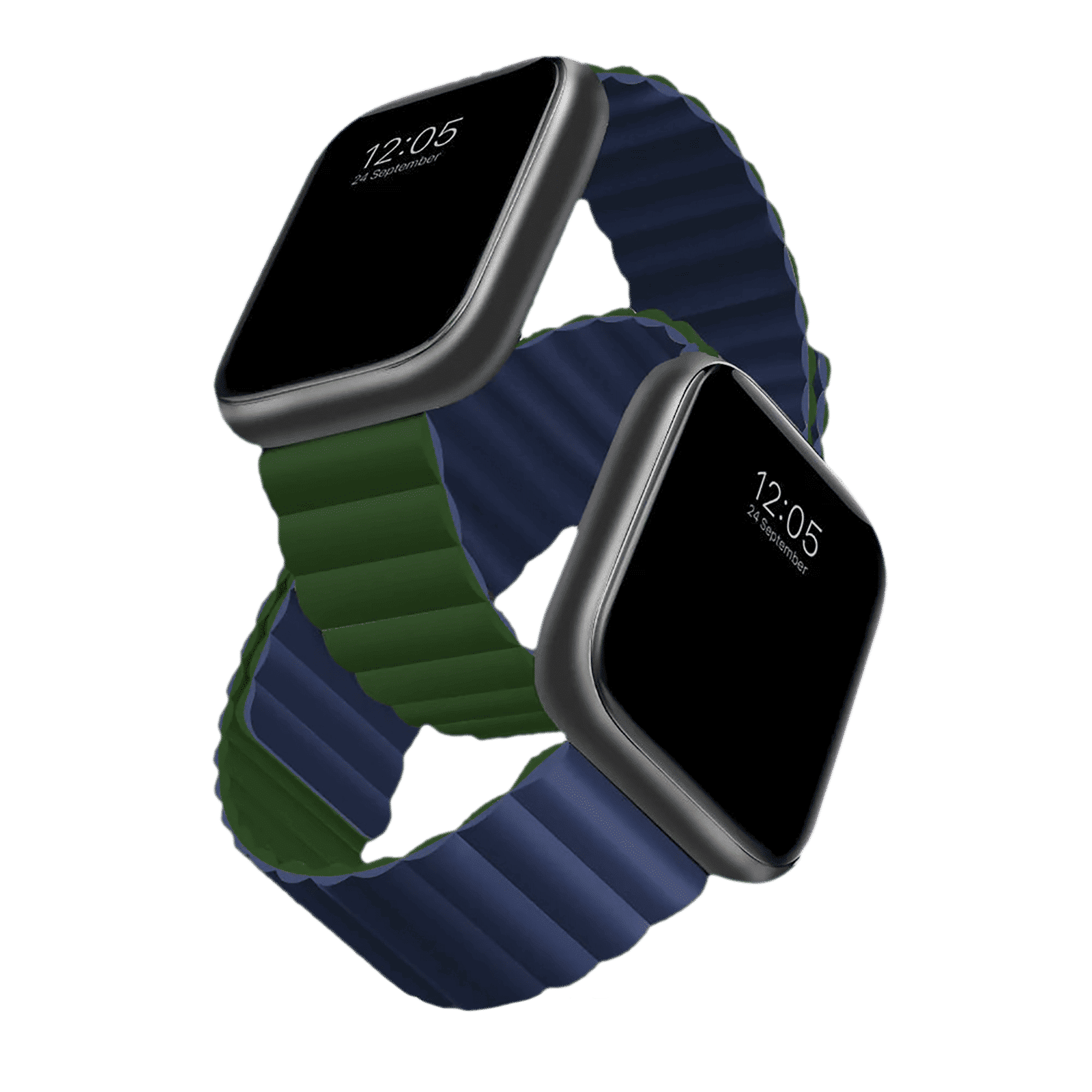 GRIPP Reverser Silicone Magnetic Strap for Apple Watch Ultra 2, Ultra, Watch Series SE, 4, 5, 6, 7, 8, 9 & 10 (44mm / 45mm / 46mm / 49mm) (Perfect Fit, Green Blue)_8