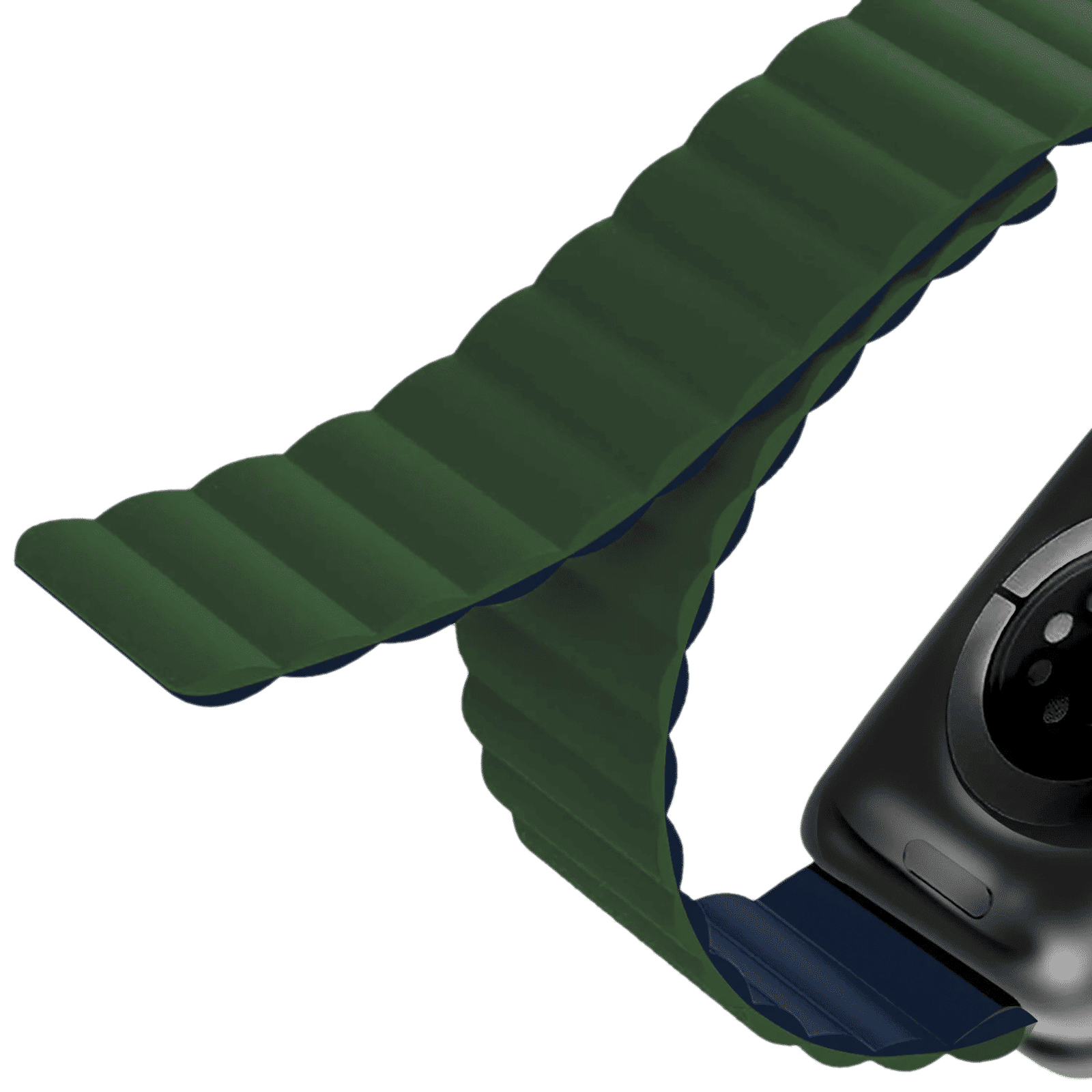 GRIPP Reverser Silicone Magnetic Strap for Apple Watch Ultra 2, Ultra, Watch Series SE, 4, 5, 6, 7, 8, 9 & 10 (44mm / 45mm / 46mm / 49mm) (Perfect Fit, Green Blue)_6