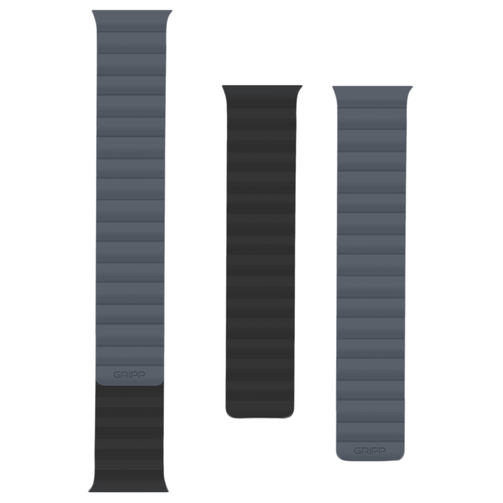 GRIPP Reverser Silicone Magnetic Strap for Apple Watch Ultra 2, Ultra, Watch Series SE, 4, 5, 6, 7, 8, 9 & 10 (44mm / 45mm / 46mm / 49mm) (Perfect Fit, Grey & Black)_1