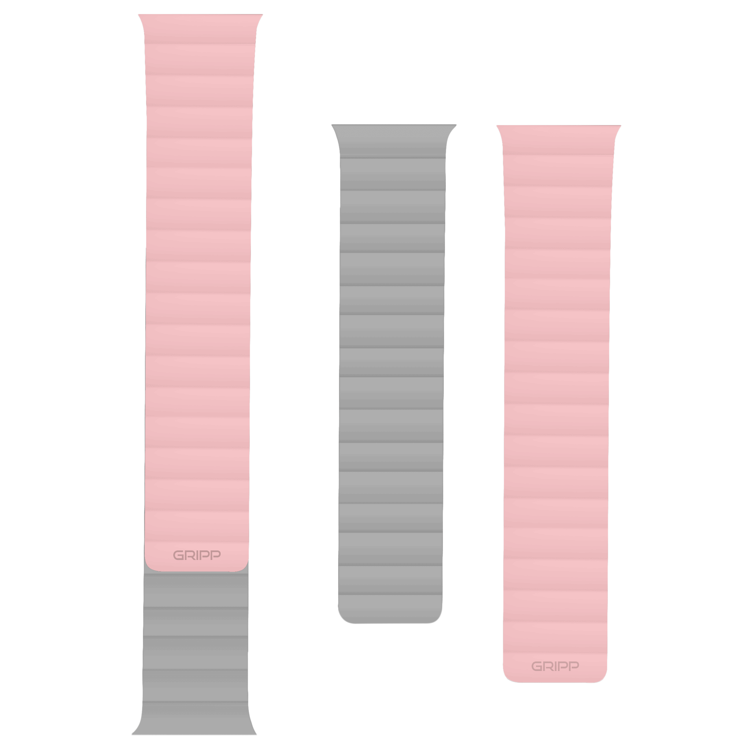 GRIPP Reverser Silicone Magnetic Strap for Apple Watch Ultra 2, Ultra, Watch Series SE, 4, 5, 6, 7, 8, 9 & 10 (44mm / 45mm / 46mm / 49mm) (Perfect Fit, Pink & White)_1