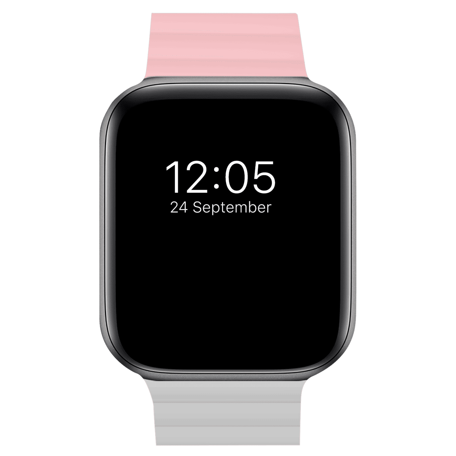 GRIPP Reverser Silicone Magnetic Strap for Apple Watch Ultra 2, Ultra, Watch Series SE, 4, 5, 6, 7, 8, 9 & 10 (44mm / 45mm / 46mm / 49mm) (Perfect Fit, Pink & White)_10