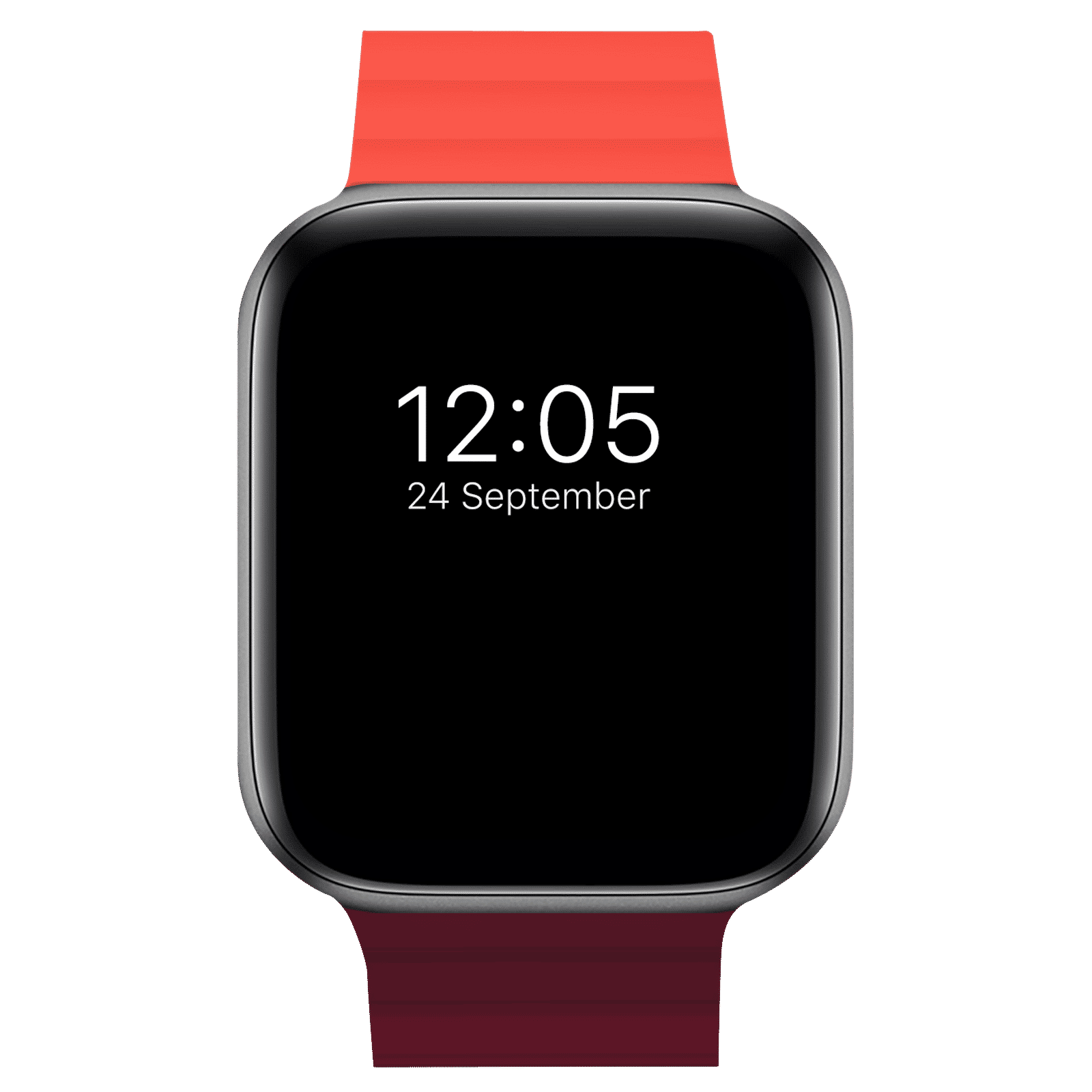 GRIPP Reverser Silicone Magnetic Strap for Apple Watch Ultra 2, Ultra, Watch Series SE, 4, 5, 6, 7, 8, 9 & 10 (44mm / 45mm / 46mm / 49mm) (Perfect Fit, Wine Red & Red)_9