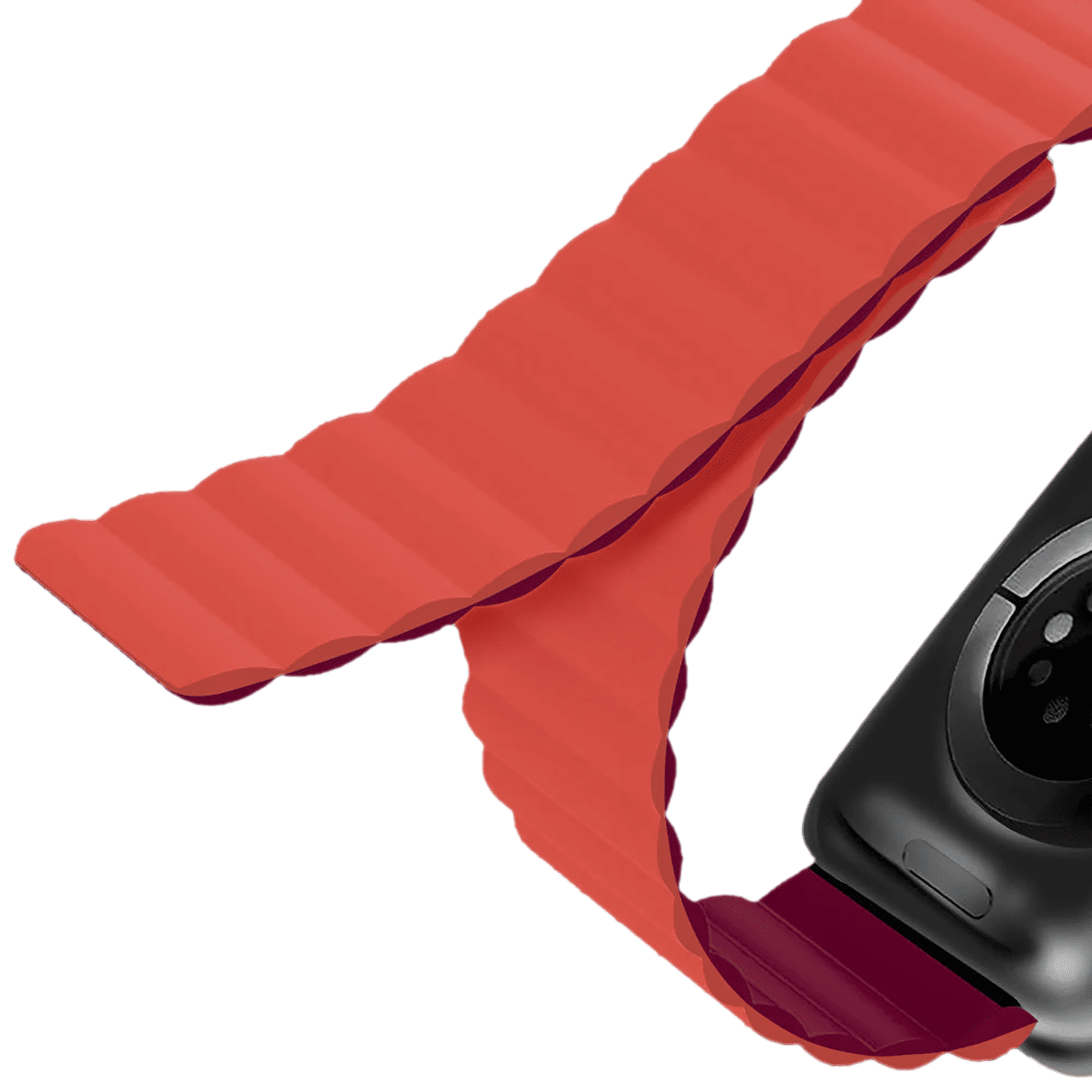 GRIPP Reverser Silicone Magnetic Strap for Apple Watch Ultra 2, Ultra, Watch Series SE, 4, 5, 6, 7, 8, 9 & 10 (44mm / 45mm / 46mm / 49mm) (Perfect Fit, Wine Red & Red)_5