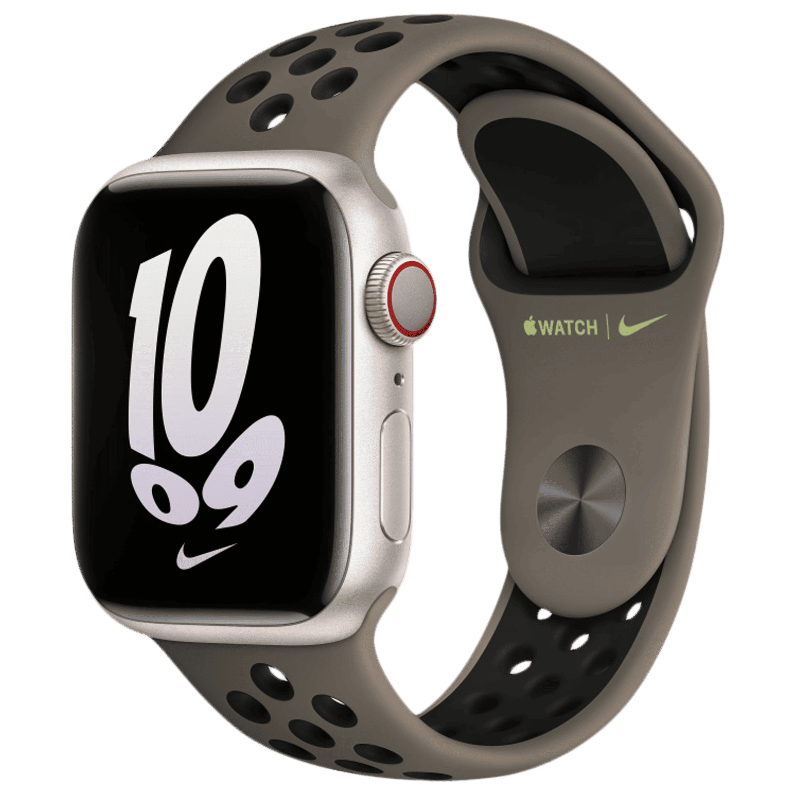 Apple Nike Fluoroelastomer Sport Band for Apple (38mm / 40mm / 41mm) (Durable & Strong, Olive Grey/Black)_3