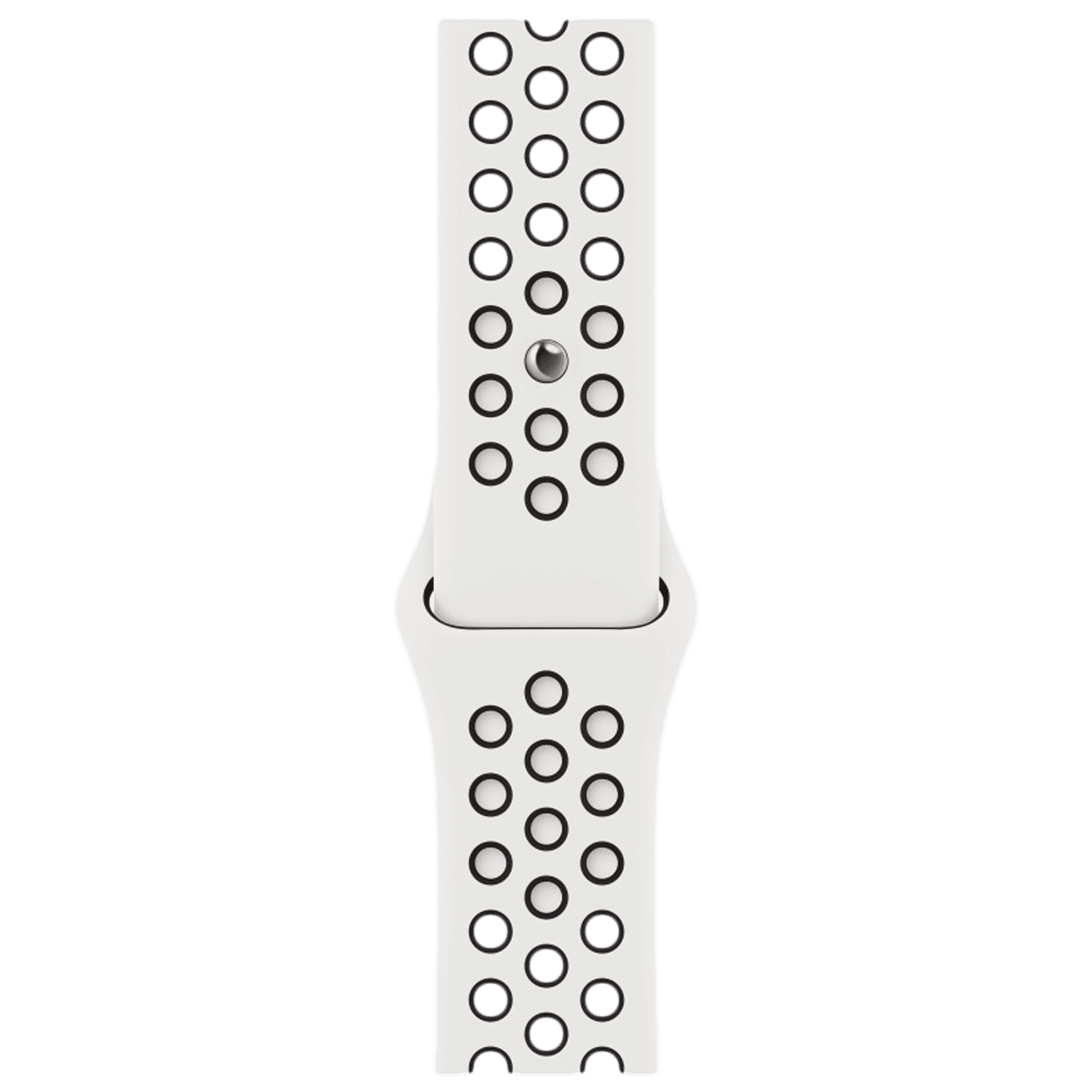 Apple Nike Fluoroelastomer Sport Band for Apple (42mm / 44mm / 45mm / 49mm) (Durable & Strong, Summit White/Black)_1