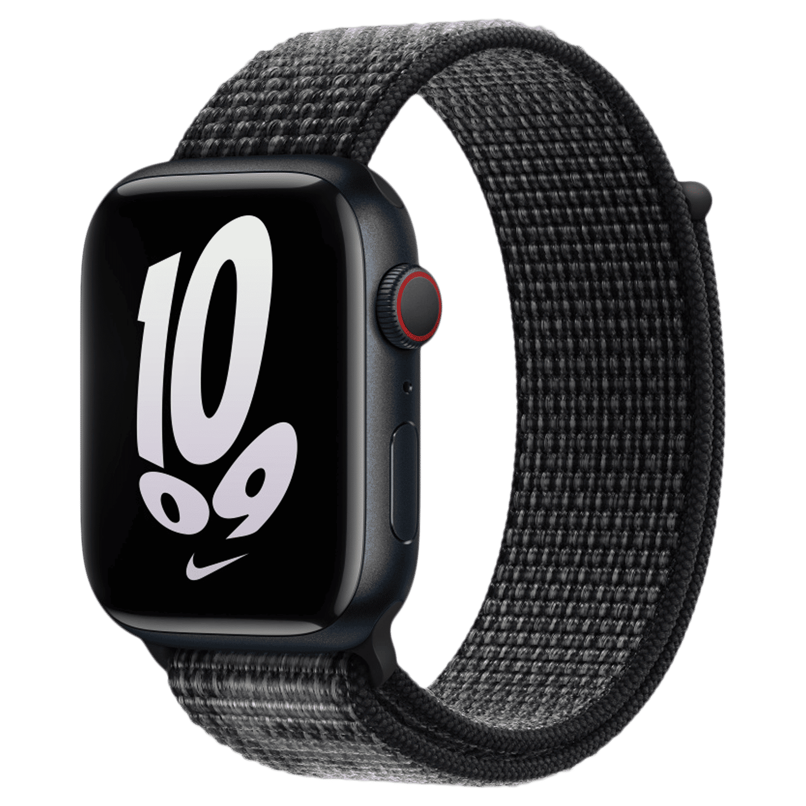 Apple Nike Woven Nylon Sport Loop for Apple (42mm / 44mm / 45mm / 49mm) (Breathable & Lightweight, Black/Summit White)_2