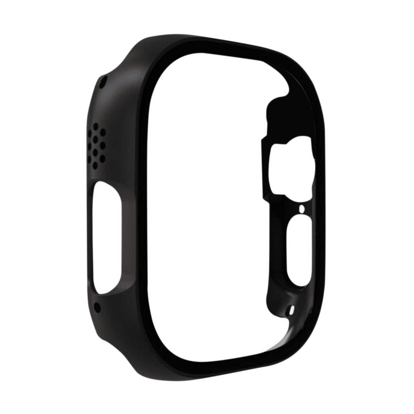 Gripp Defence Polycarbonate Bumper Case for Apple Watch Series 7, 6, 5, 4, 3, 2, 1 & SE (49mm) (Built-in Tempered Glass, Black)_4