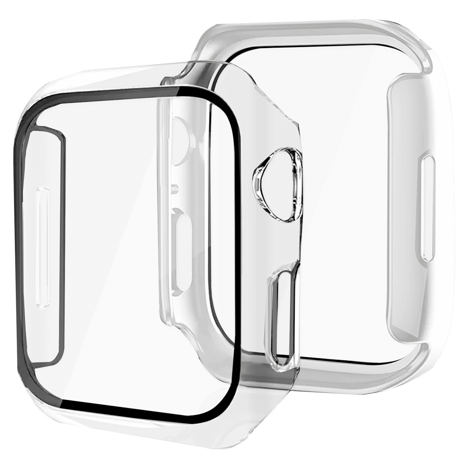 Gripp Defence Polycarbonate Bumper Case for Apple Watch Series 7, 6, 5, 4, 3, 2, 1 & SE (49mm) (Built-in Tempered Glass, Transparent)_3