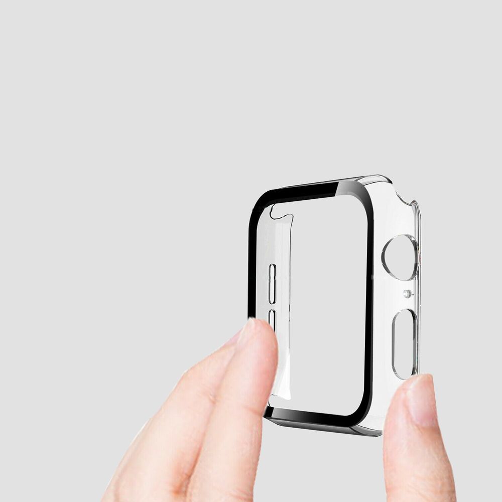 Gripp Defence Polycarbonate Bumper Case for Apple Watch Series 7, 6, 5, 4, 3, 2, 1 & SE (49mm) (Built-in Tempered Glass, Transparent)_4