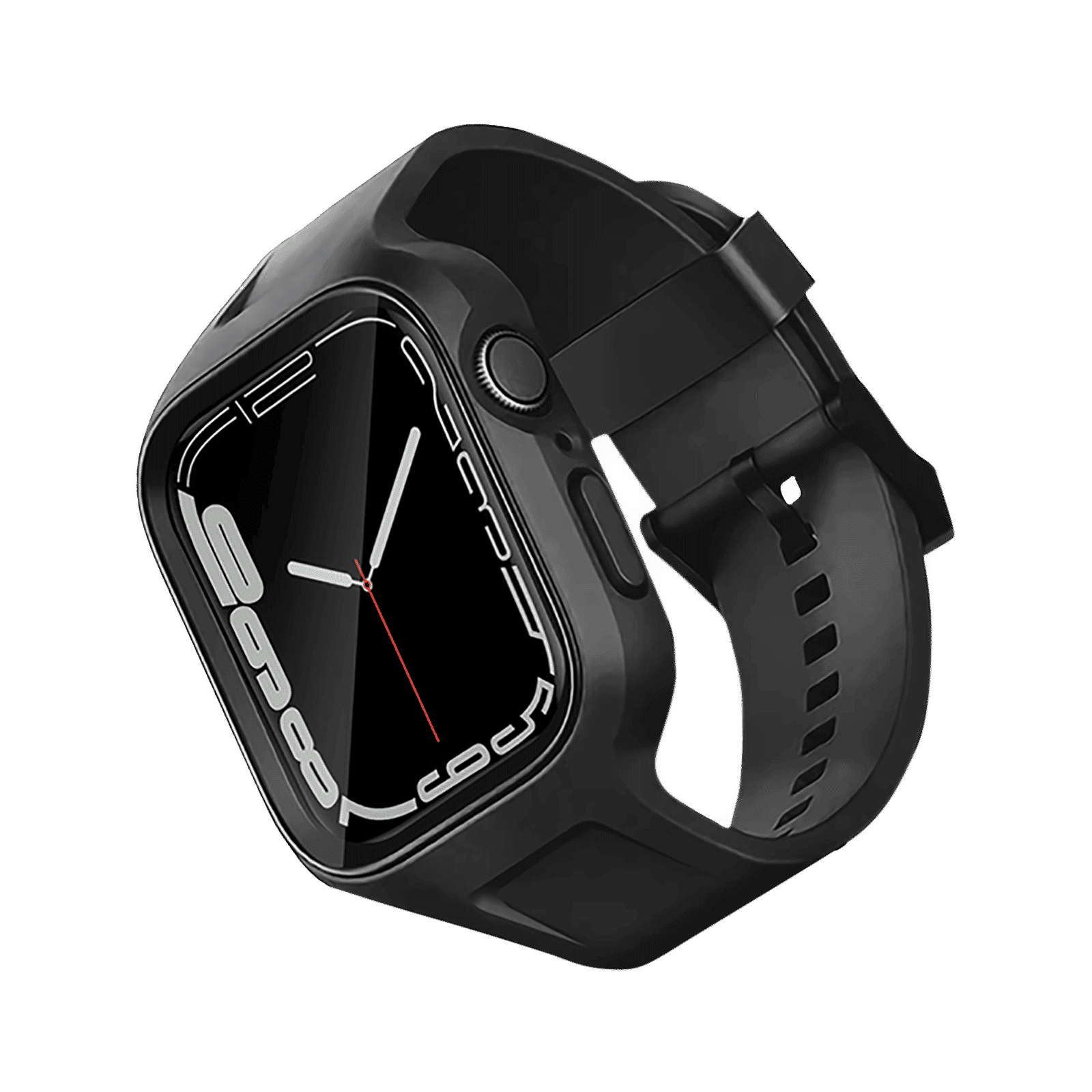 GRIPP Helio Silicone Strap for Apple Watch Series SE, 4, 5, 6, 7, 8 & 9 (44mm / 45mm) (Ventilation Holes Design, Black)_3