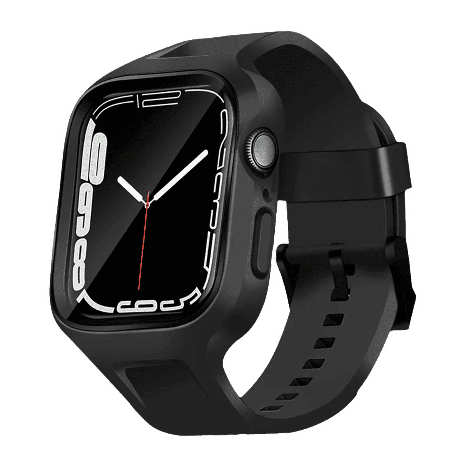 GRIPP Helio Silicone Strap for Apple Watch Series SE, 4, 5, 6, 7, 8 & 9 (44mm / 45mm) (Ventilation Holes Design, Black)_4