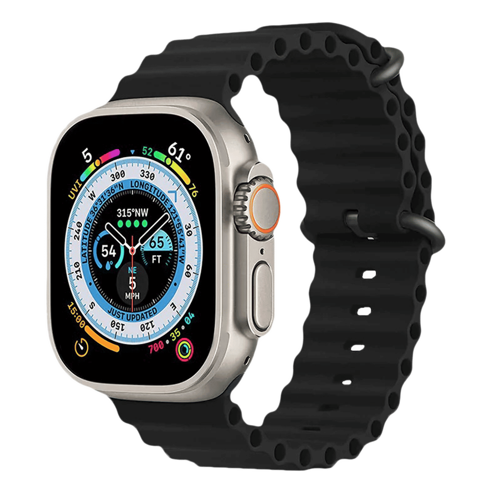 GRIPP Solo Silicon & Titanium Strap for Apple Watch Ultra 2, Ultra, Watch Series SE, 4, 5, 6, 7, 8, 9 & 10 (44mm / 45mm / 46mm / 49mm) (Water Resistant, Black) GRIPP Solo Silicon & Titanium Strap for Apple Watch Ultra 2, Ultra, Watch Series SE, 4, 5, 6, 7, 8, 9 & 10 (44mm / 45mm / 46mm / 49mm) (Water Resistant, Black)_3