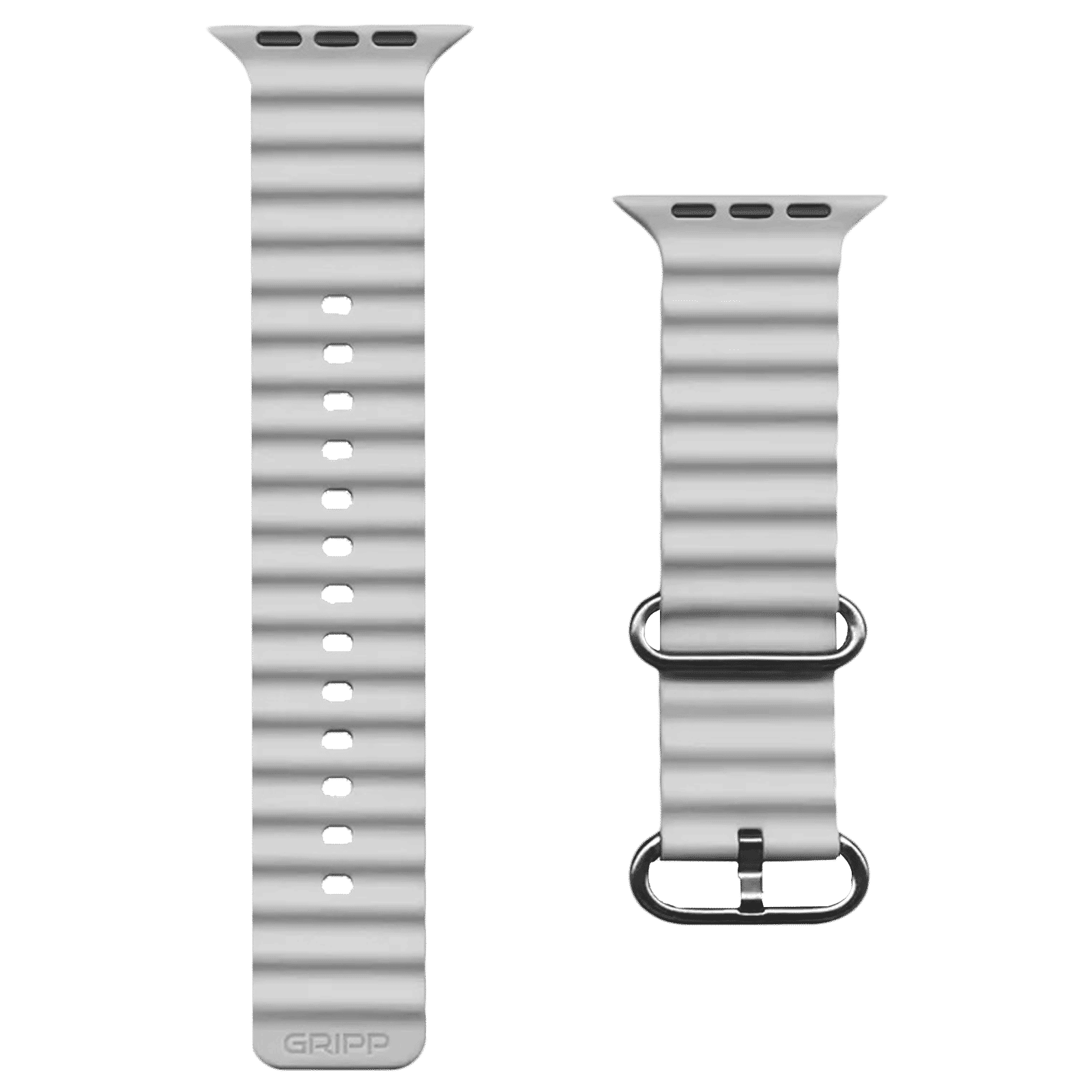 Gripp Solo Silicon & Elastomer Strap for Apple Watch Series 8, 7, 6, 5, 4, 3, 2, 1 & SE (45mm / 49mm) (Lightweight & Durable, White)_1