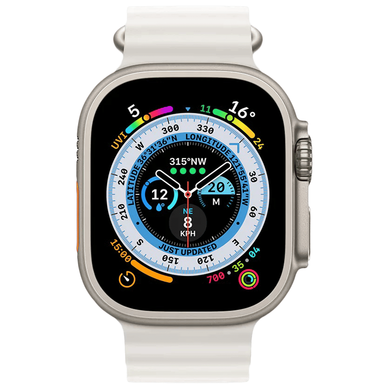 Gripp Solo Silicon & Elastomer Strap for Apple Watch Series 8, 7, 6, 5, 4, 3, 2, 1 & SE (45mm / 49mm) (Lightweight & Durable, White)_4