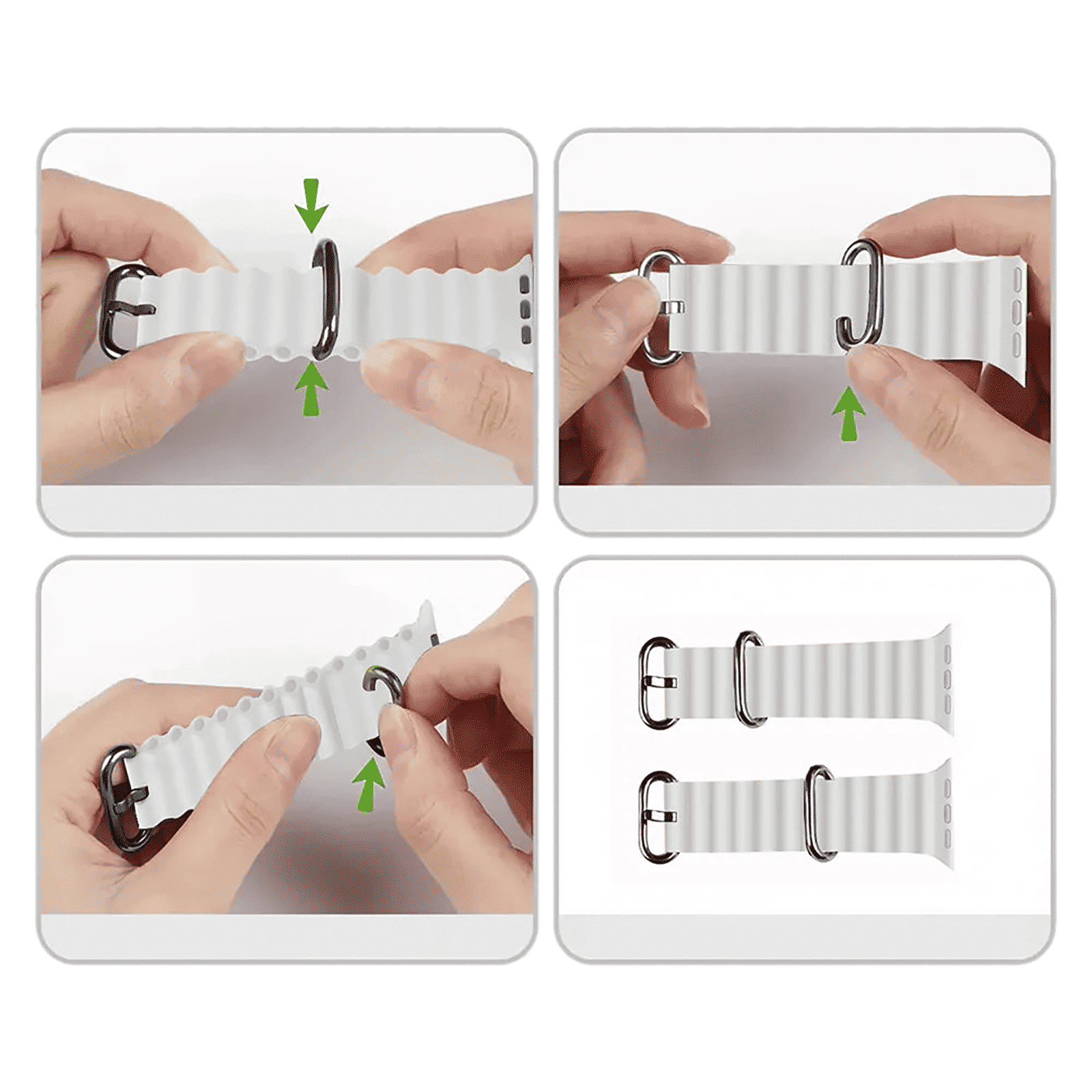 Gripp Solo Silicon & Elastomer Strap for Apple Watch Series 8, 7, 6, 5, 4, 3, 2, 1 & SE (45mm / 49mm) (Lightweight & Durable, White)_7