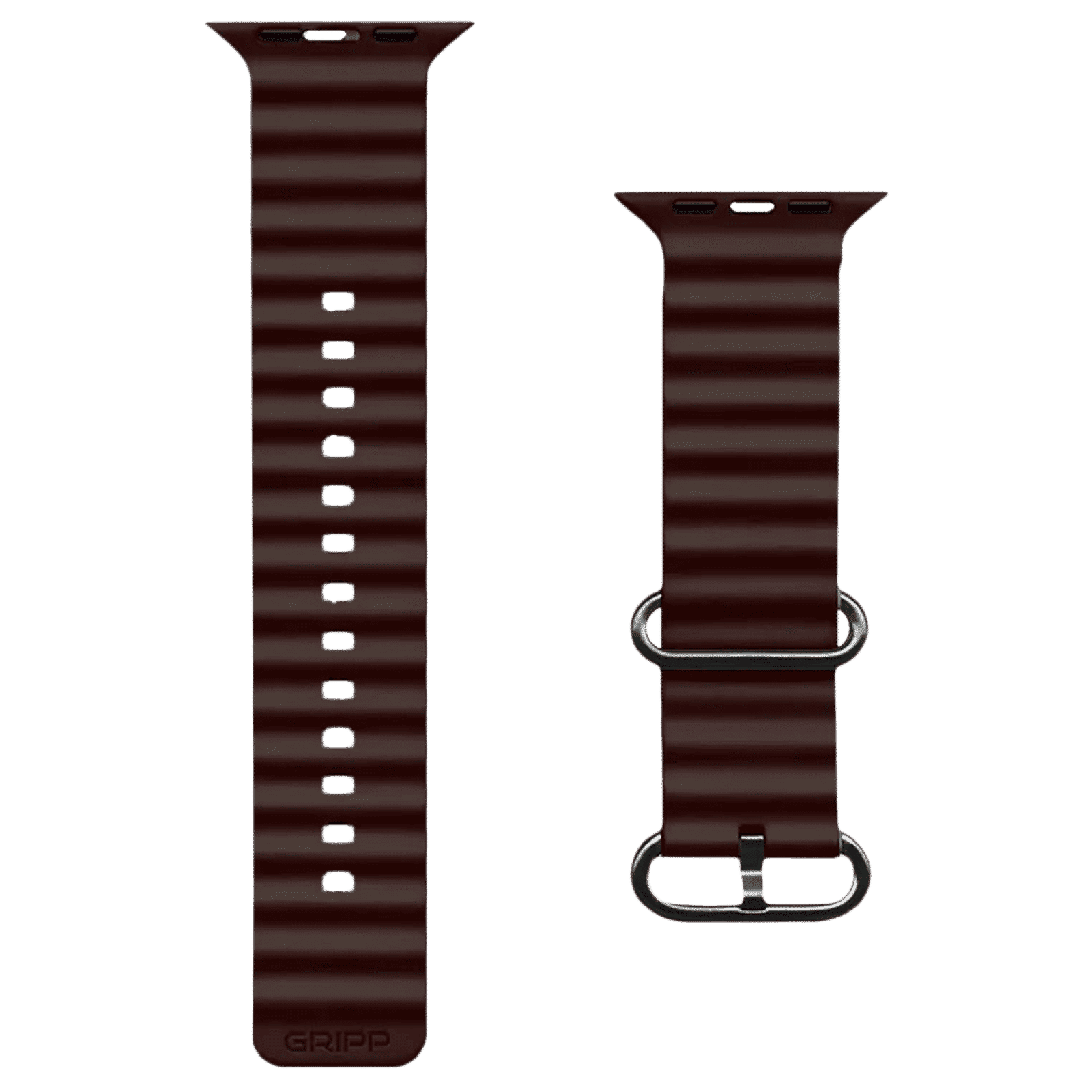 Gripp Solo Silicon & Elastomer Strap for Apple Watch Series 8, 7, 6, 5, 4, 3, 2, 1 & SE (45mm / 49mm) (Lightweight & Durable, Brown)_1