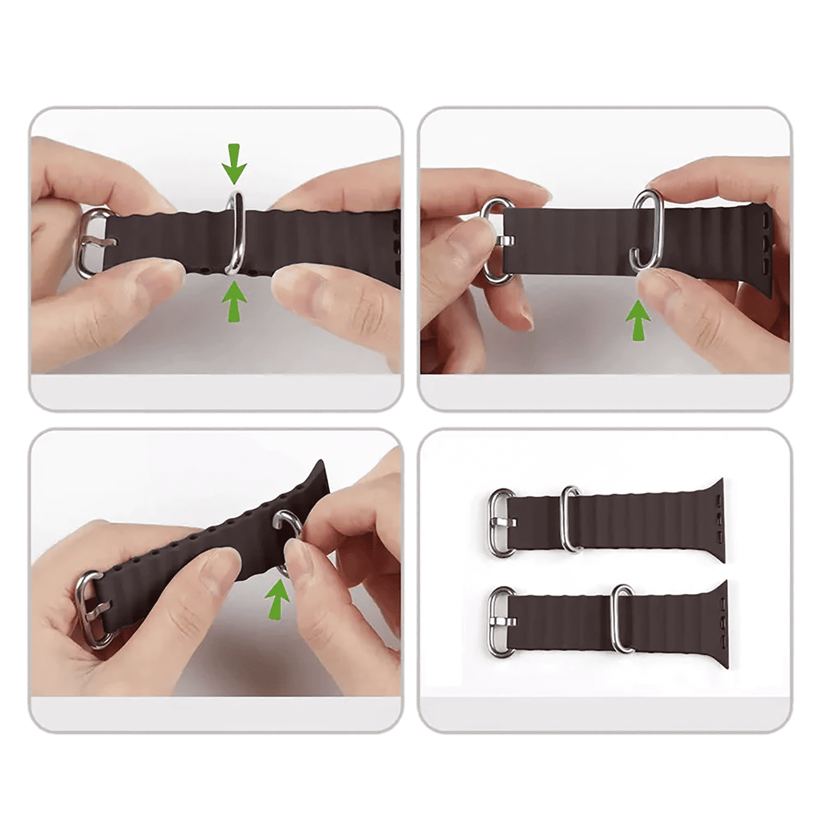 Gripp Solo Silicon & Elastomer Strap for Apple Watch Series 8, 7, 6, 5, 4, 3, 2, 1 & SE (45mm / 49mm) (Lightweight & Durable, Brown)_7