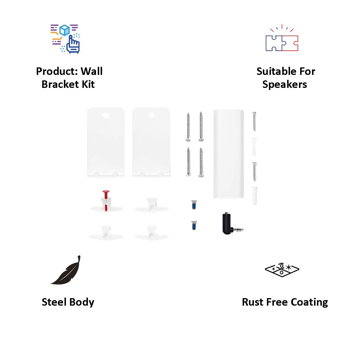 BOSE Soundbar Wall Bracket Kit (802171-0020, White)_2