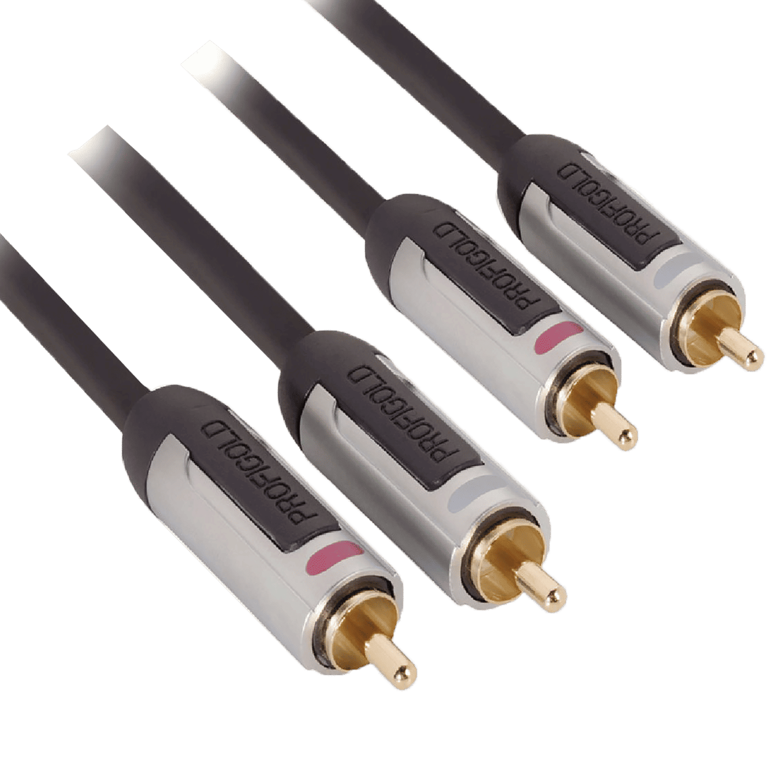 PROFIGOLD 2 meter RCA to RCA Audio Cable (Multiple Cable Shielding, PROA4202, Anthracite)_3