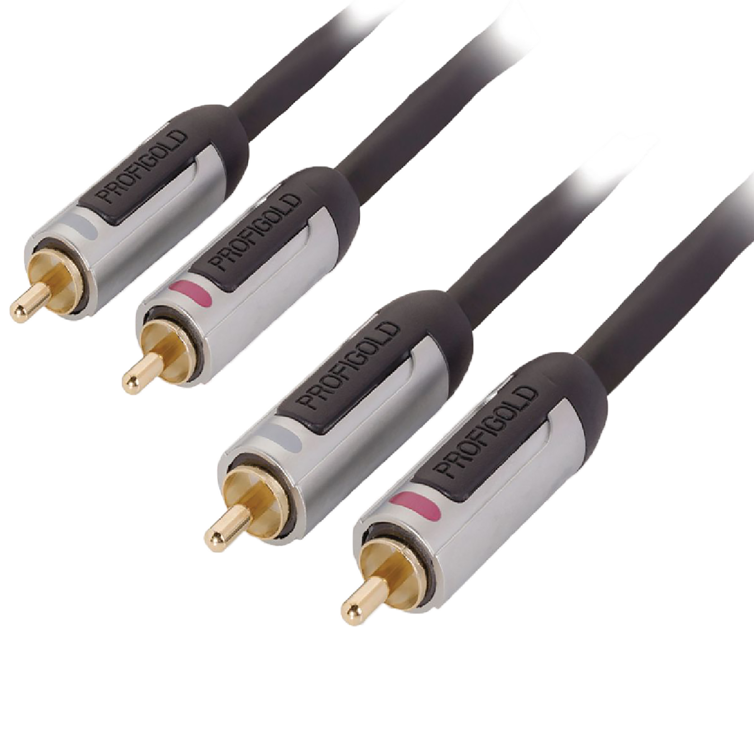 PROFIGOLD 2 meter RCA to RCA Audio Cable (Multiple Cable Shielding, PROA4202, Anthracite)_4