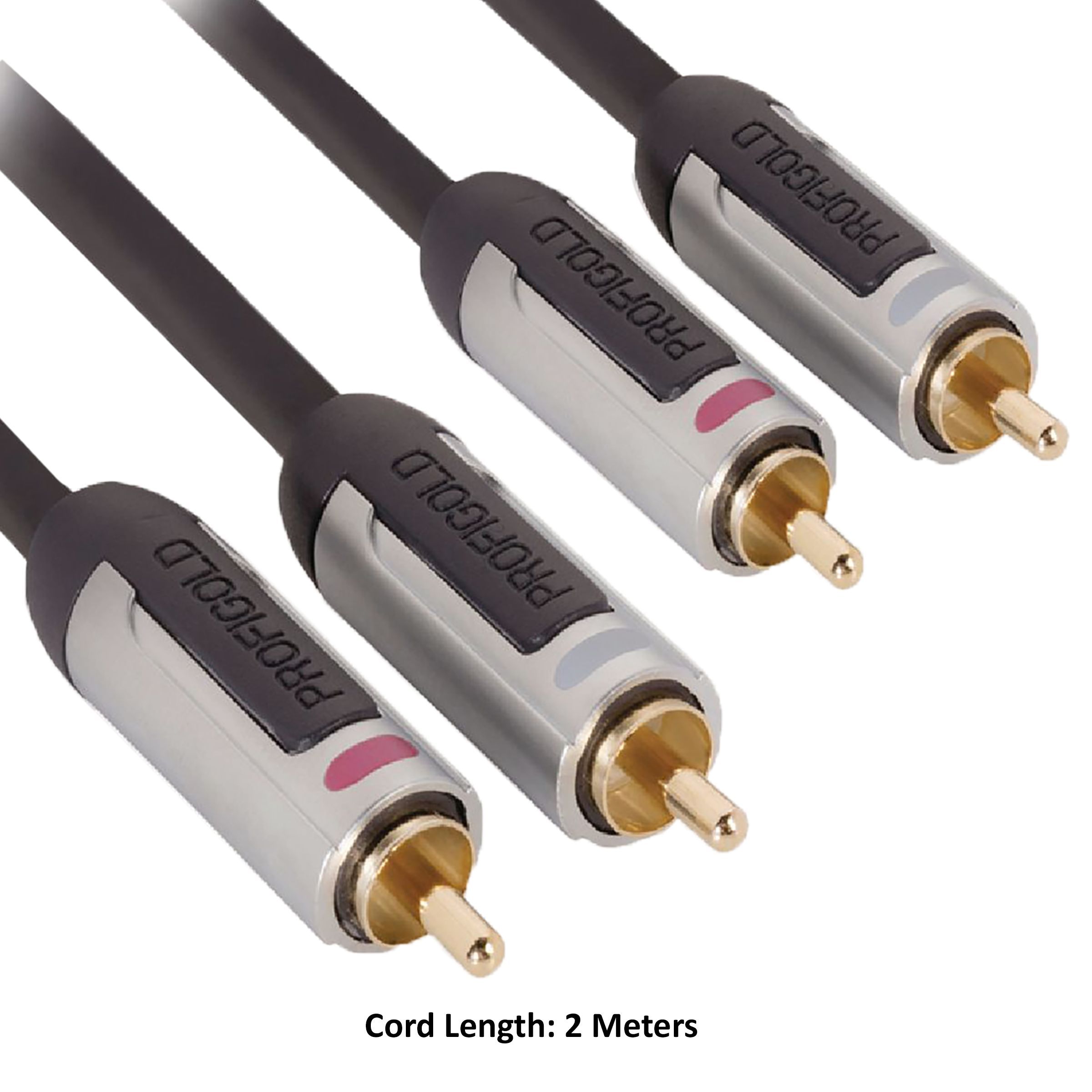 PROFIGOLD 2 meter RCA to RCA Audio Cable (Multiple Cable Shielding, PROA4202, Anthracite)_5